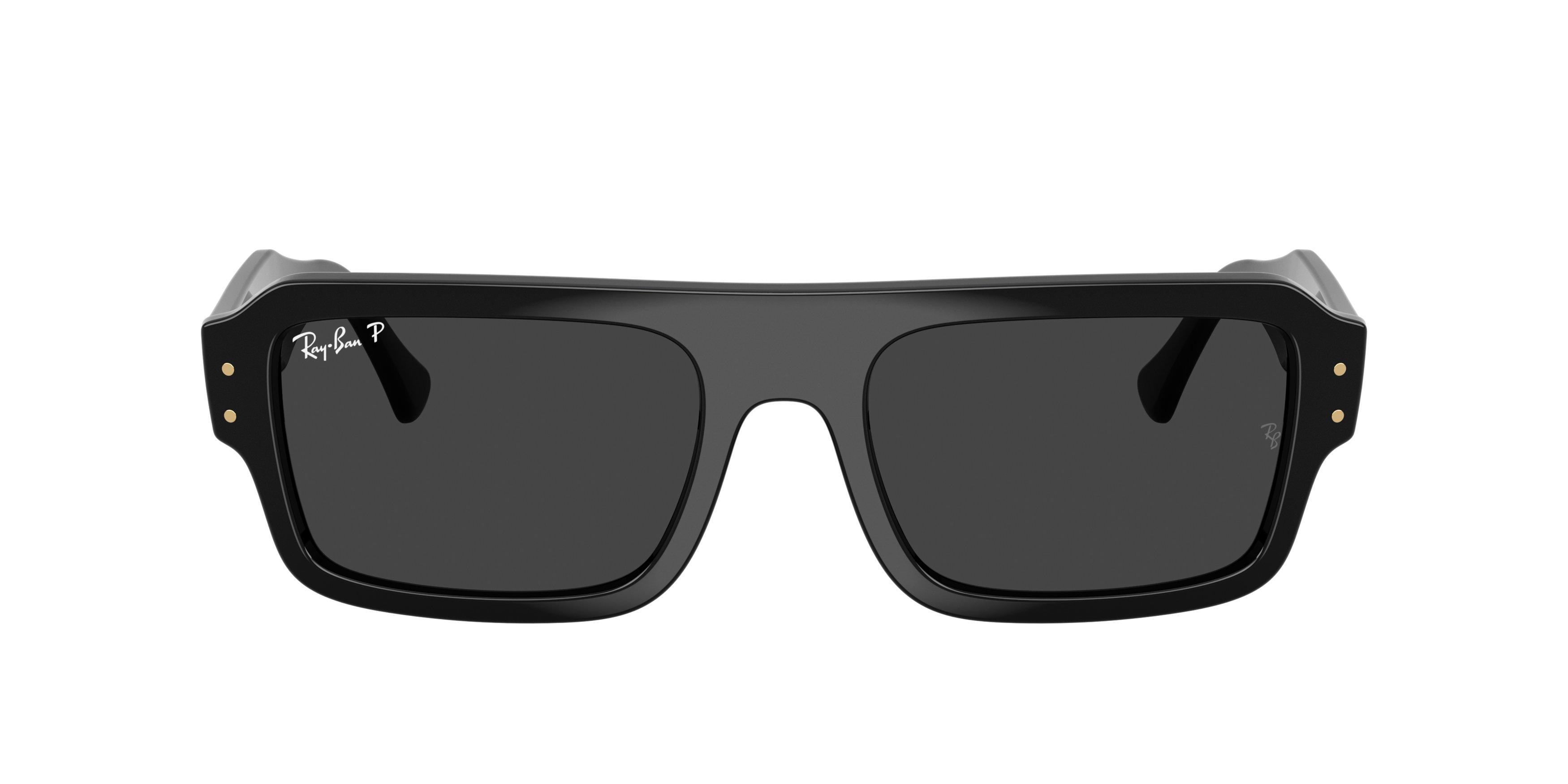 Ray-Ban Lukas Grey Sunglasses - Black - BLACK/GREY Thumbnail View 3