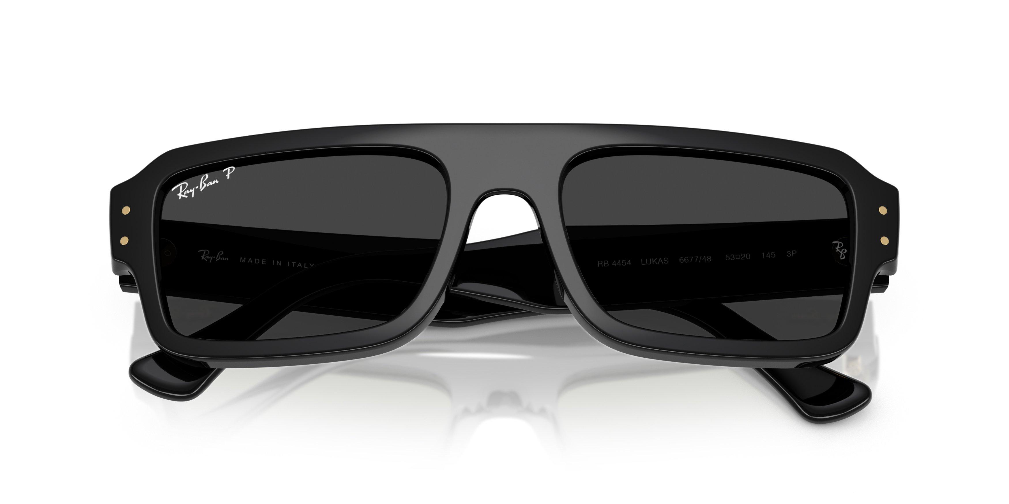 Ray-Ban Lukas Grey Sunglasses - Black - BLACK/GREY Thumbnail View 5