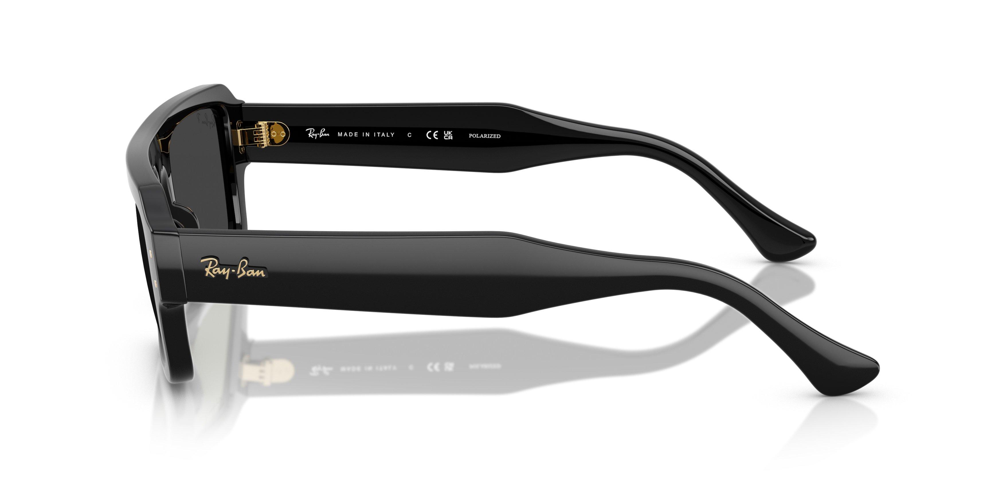 Ray-Ban Lukas Grey Sunglasses - Black - BLACK/GREY Thumbnail View 6