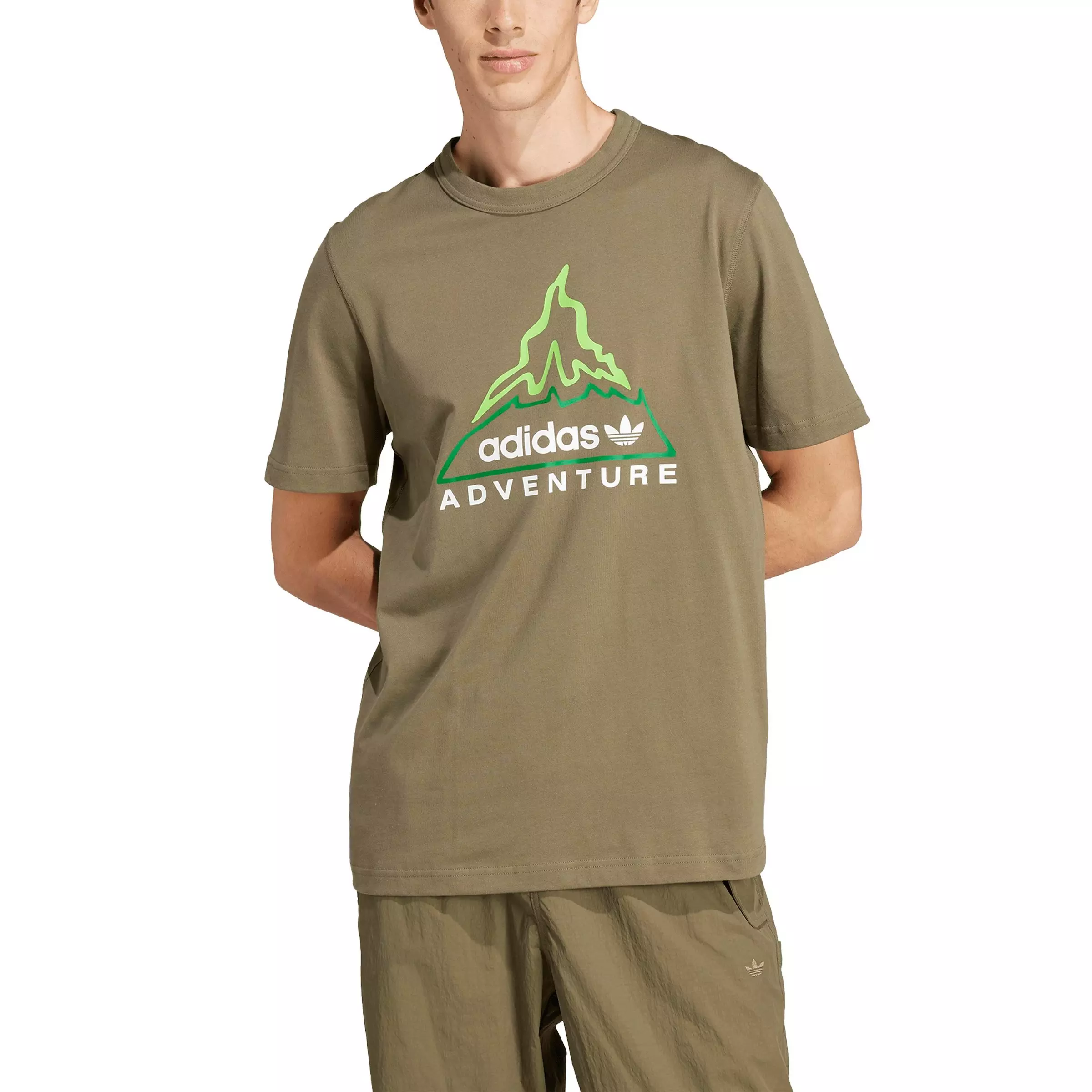 adidas Originals Men's Adventure Graphic T-Shirt -Dk Green - DK GREEN