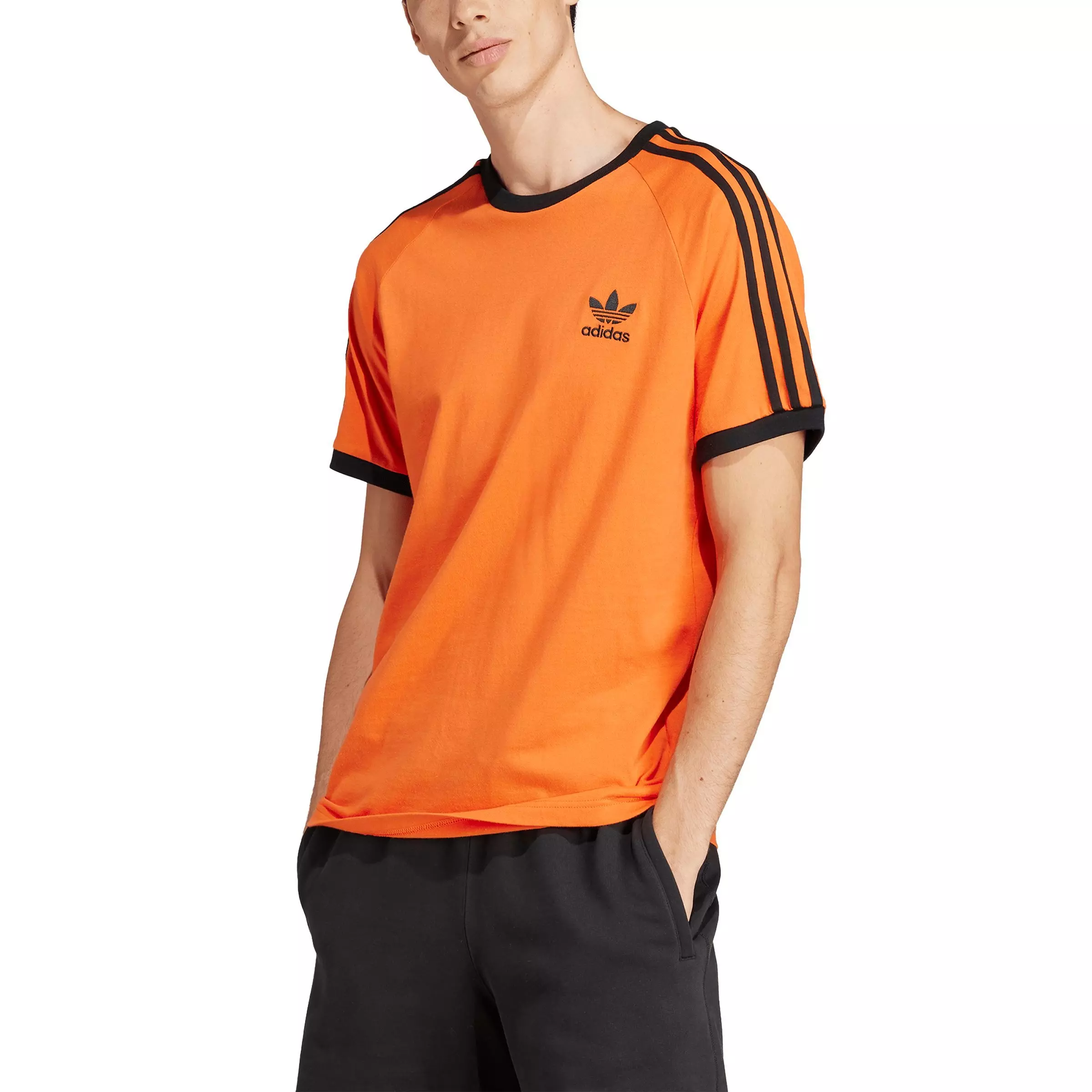 adidas Originals Men's Adicolor Classics 3-Stripes T-Shirt -Orange - ORANGE