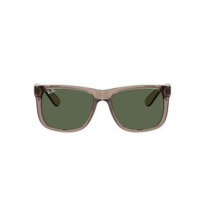 Ray-Ban Justin Classic Dark Green Sunglasses - Transparent Brown - BROWN/GREEN