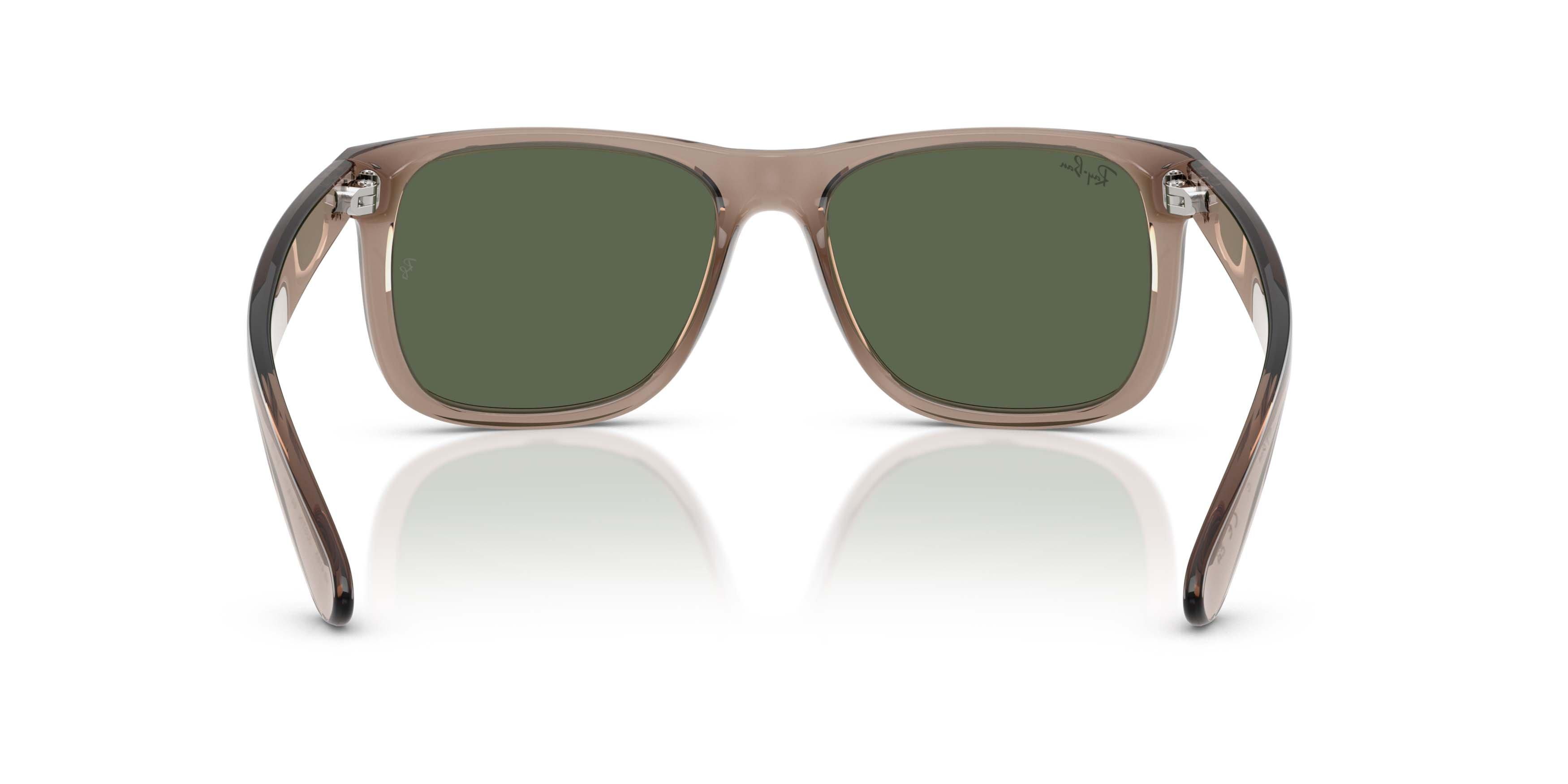 Ray-Ban Justin Classic Dark Green Sunglasses - Transparent Brown - BROWN/GREEN