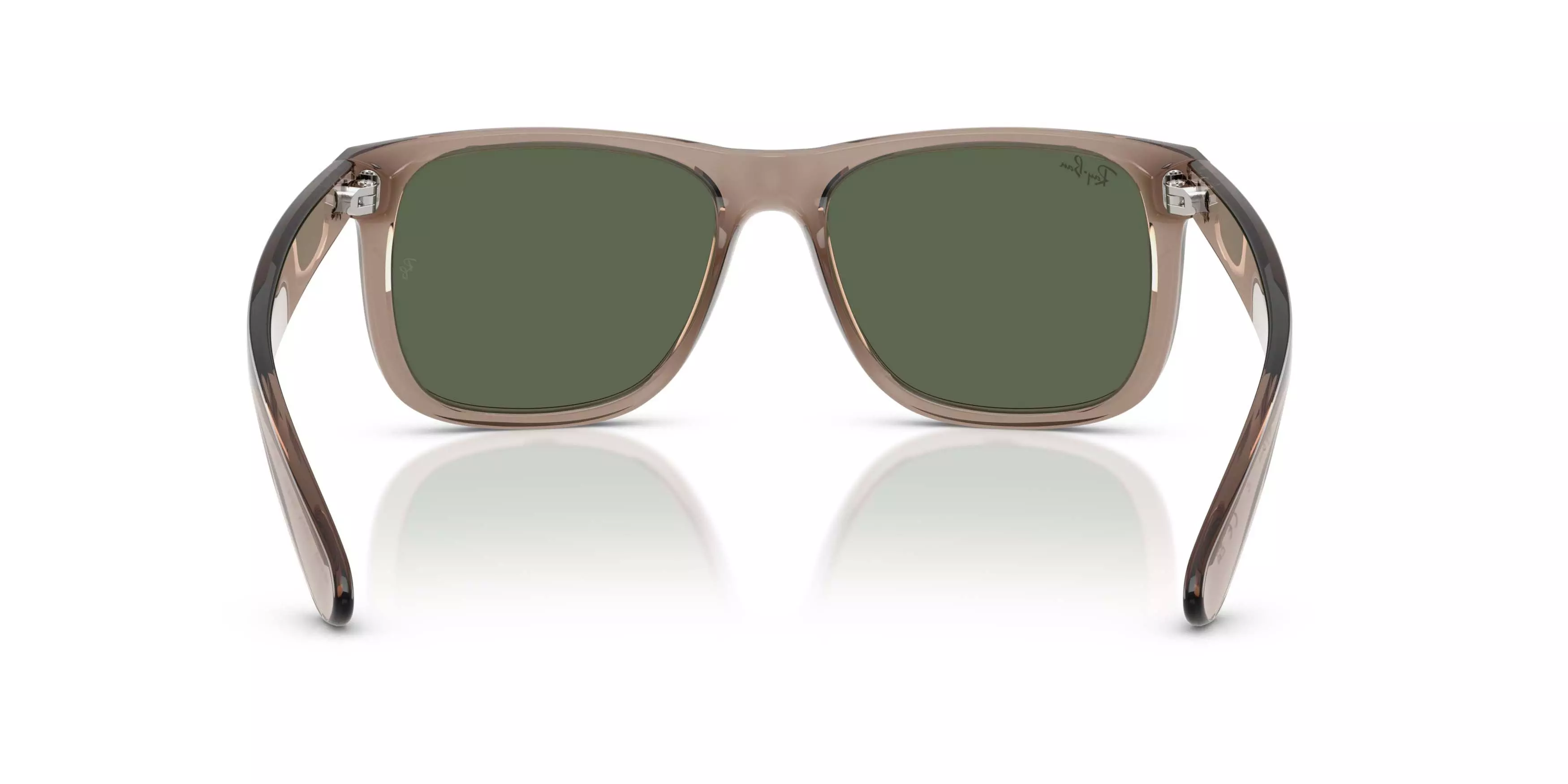 Ray-Ban Justin Classic Dark Green Sunglasses - Transparent Brown - BROWN/GREEN