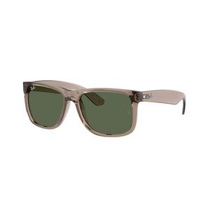 Ray-Ban Justin Classic Dark Green Sunglasses - Transparent Brown - BROWN/GREEN