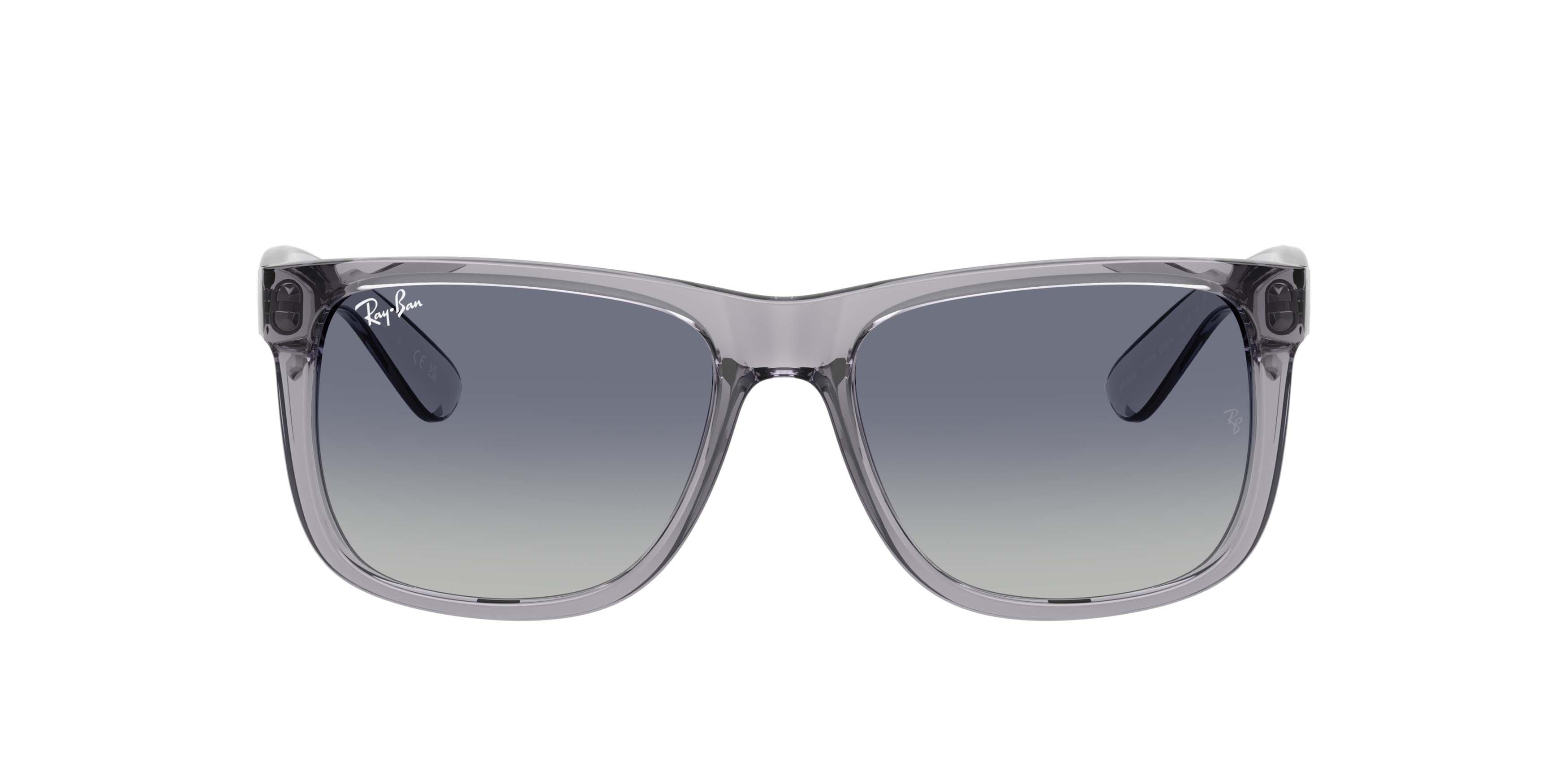 Ray-Ban Justin Classic Light Grey Gradient Dark Blue Sunglasses - Transparent Grey - GREY/BLUE