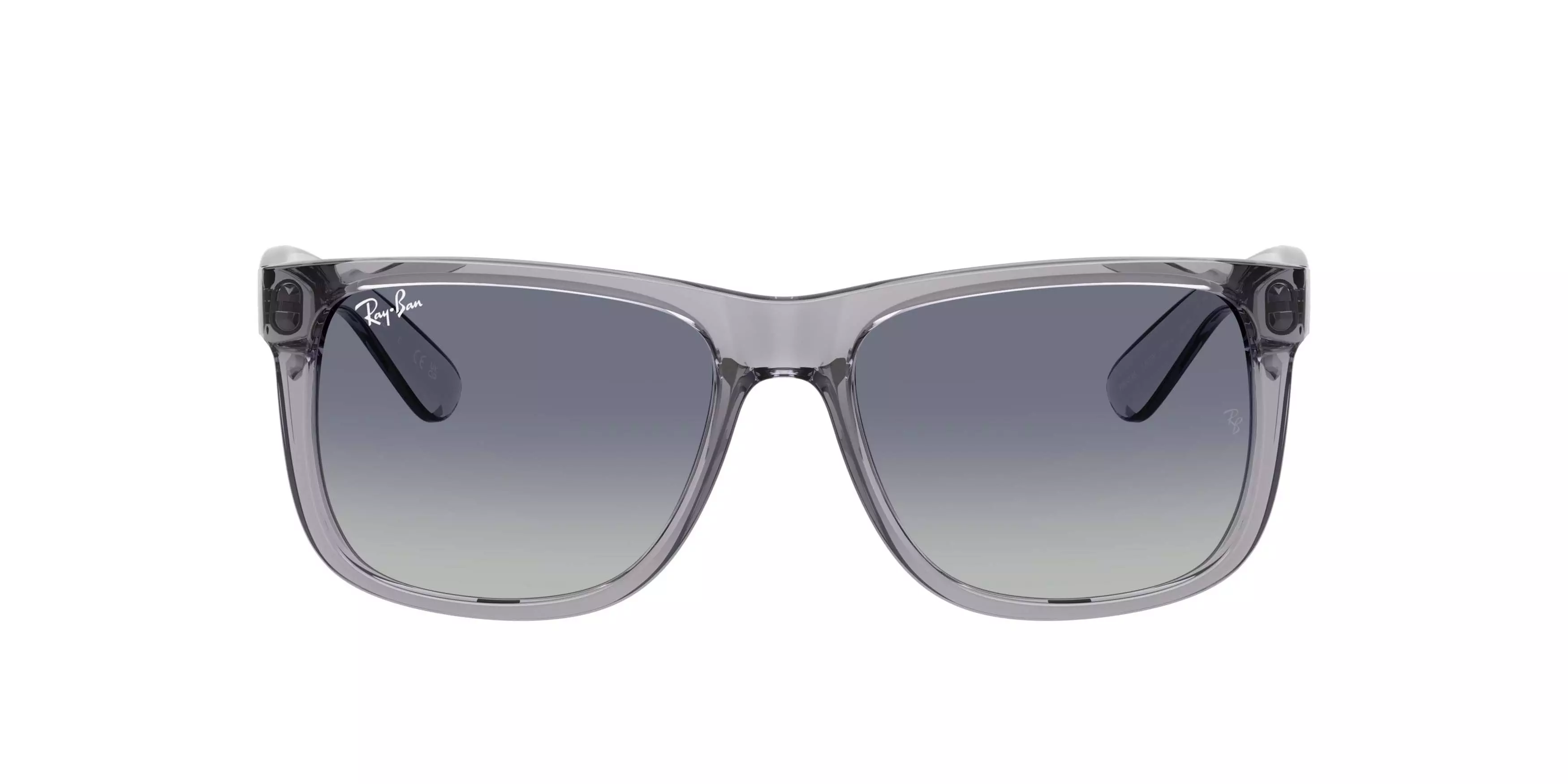 Ray-Ban Justin Classic Light Grey Gradient Dark Blue Sunglasses - Transparent Grey - GREY/BLUE