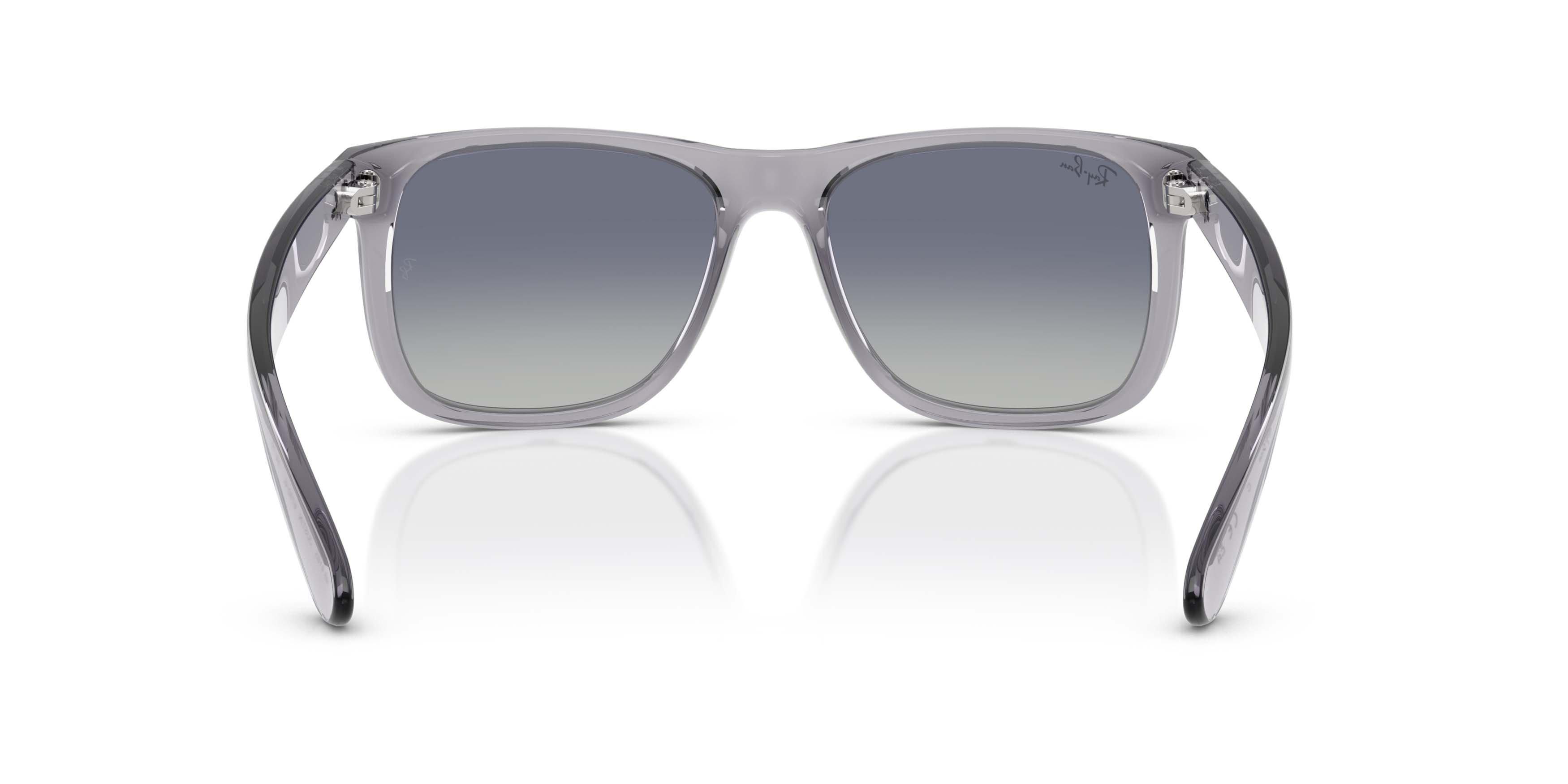 Ray-Ban Justin Classic Light Grey Gradient Dark Blue Sunglasses - Transparent Grey - GREY/BLUE