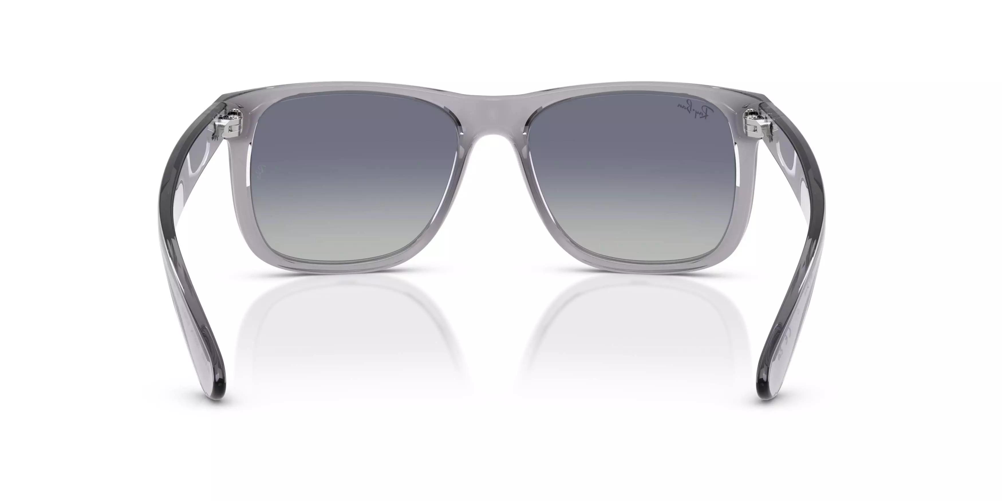 Ray-Ban Justin Classic Light Grey Gradient Dark Blue Sunglasses - Transparent Grey - GREY/BLUE