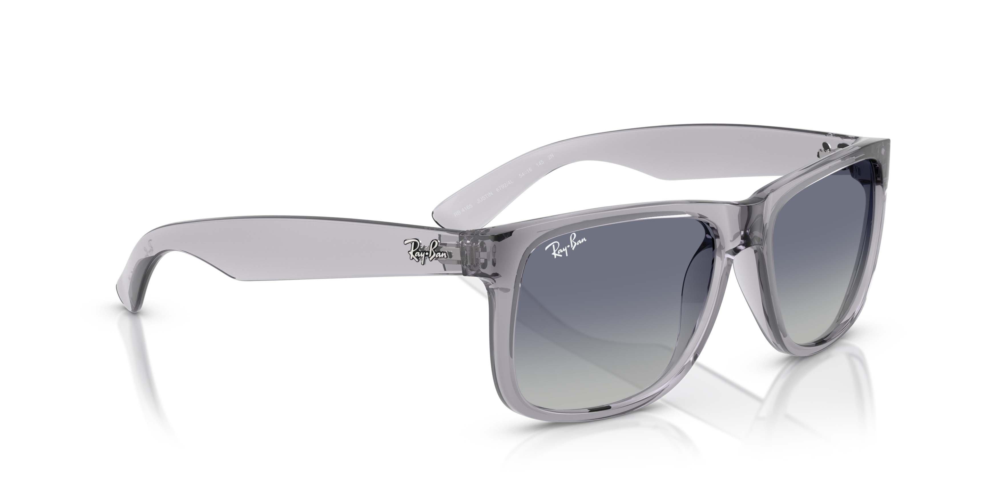 Ray-Ban Justin Classic Light Grey Gradient Dark Blue Sunglasses - Transparent Grey - GREY/BLUE