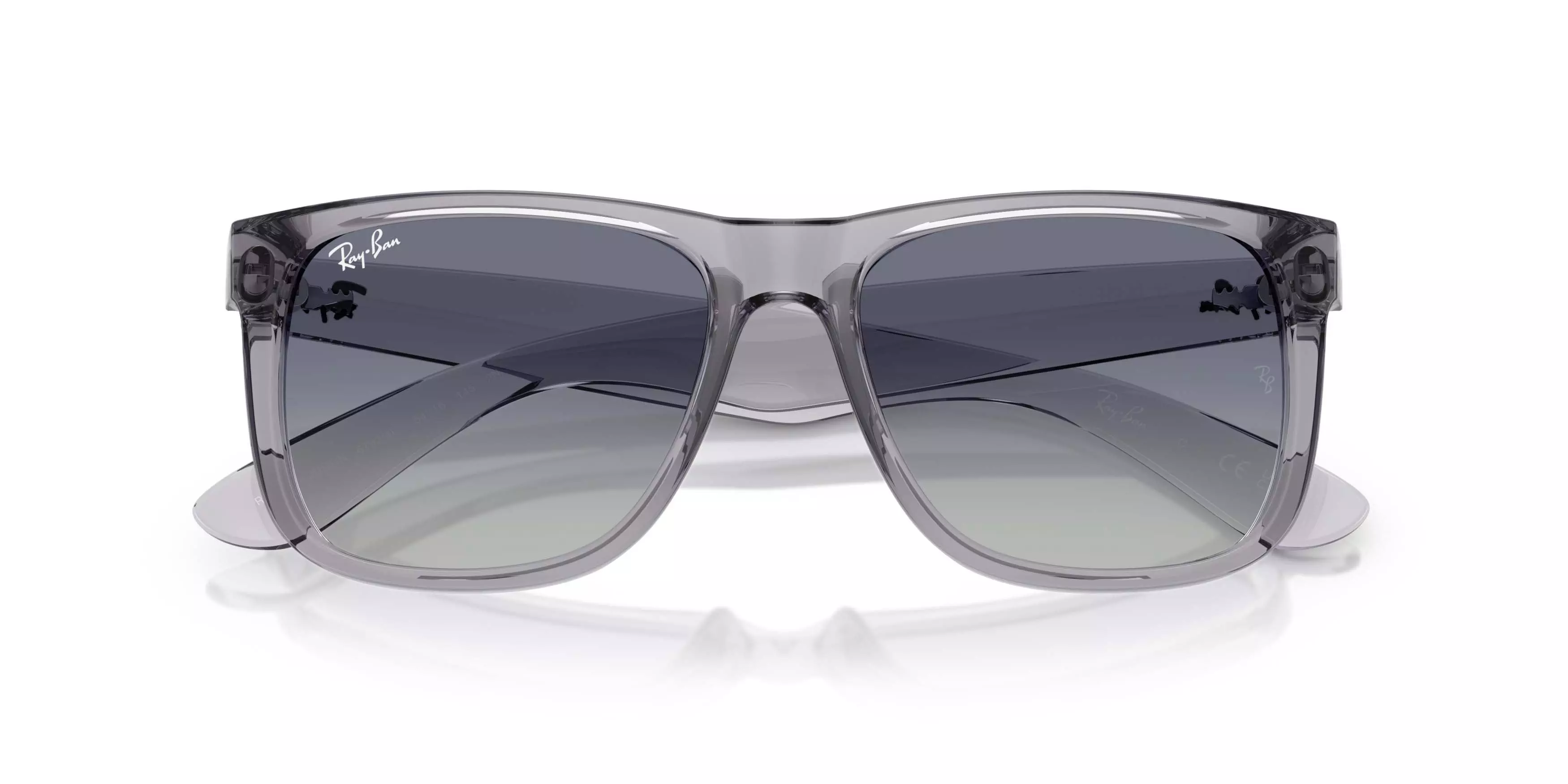 Ray-Ban Justin Classic Light Grey Gradient Dark Blue Sunglasses - Transparent Grey - GREY/BLUE