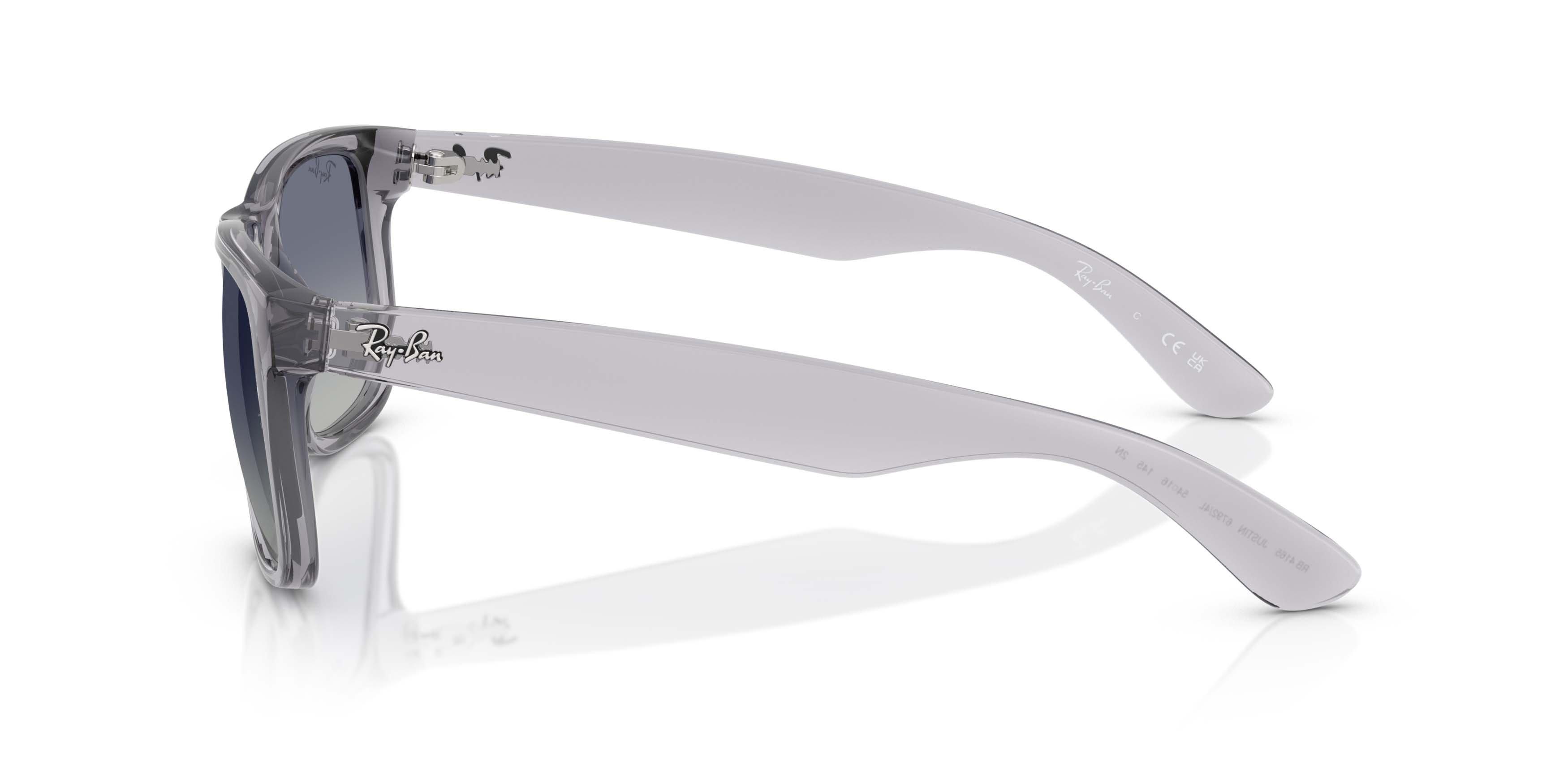 Ray-Ban Justin Classic Light Grey Gradient Dark Blue Sunglasses - Transparent Grey - GREY/BLUE