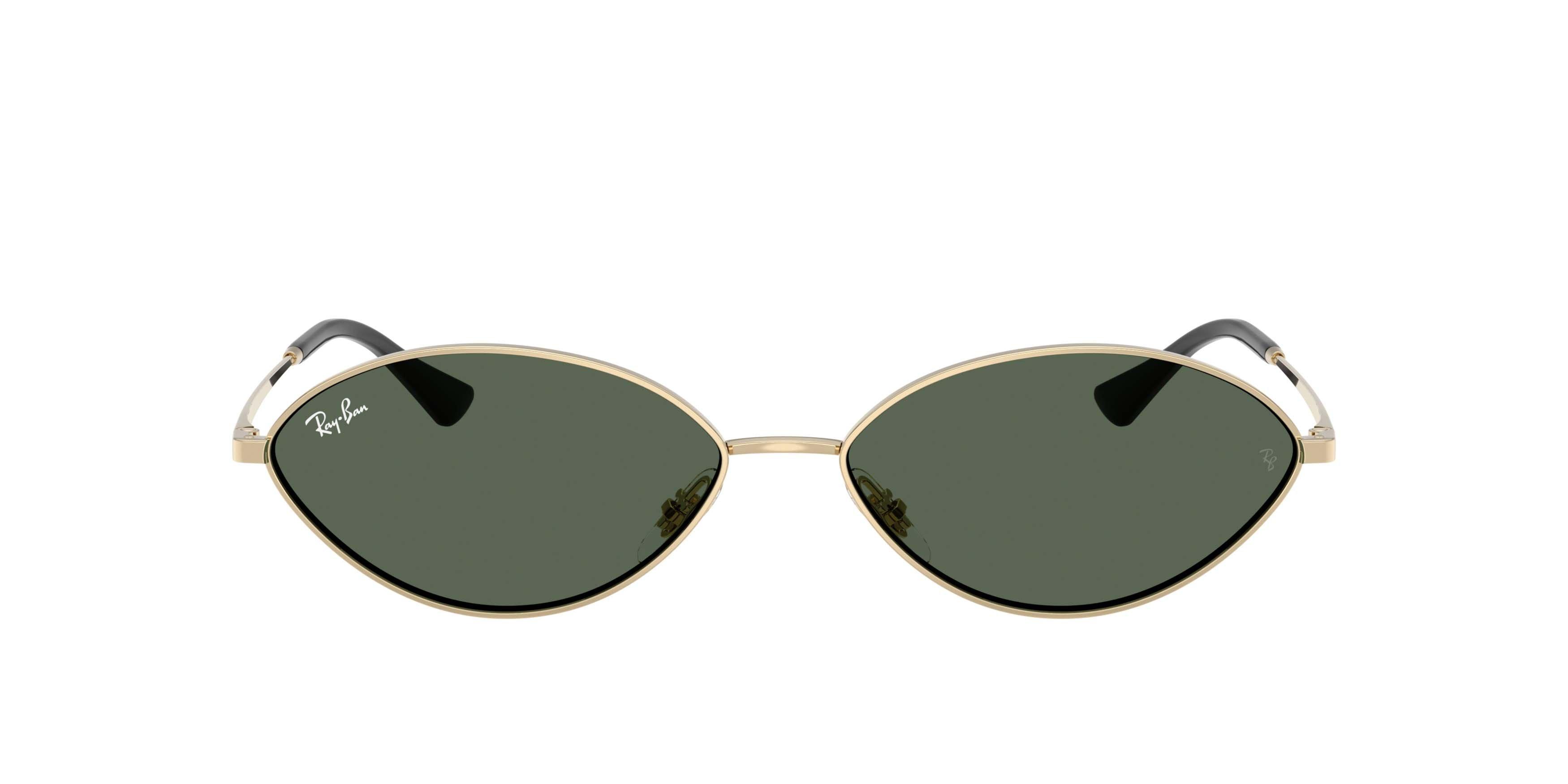 Ray-Ban Kai Bio-Based Dark Green Sunglasses - Pale Gold - GOLD/GREEN