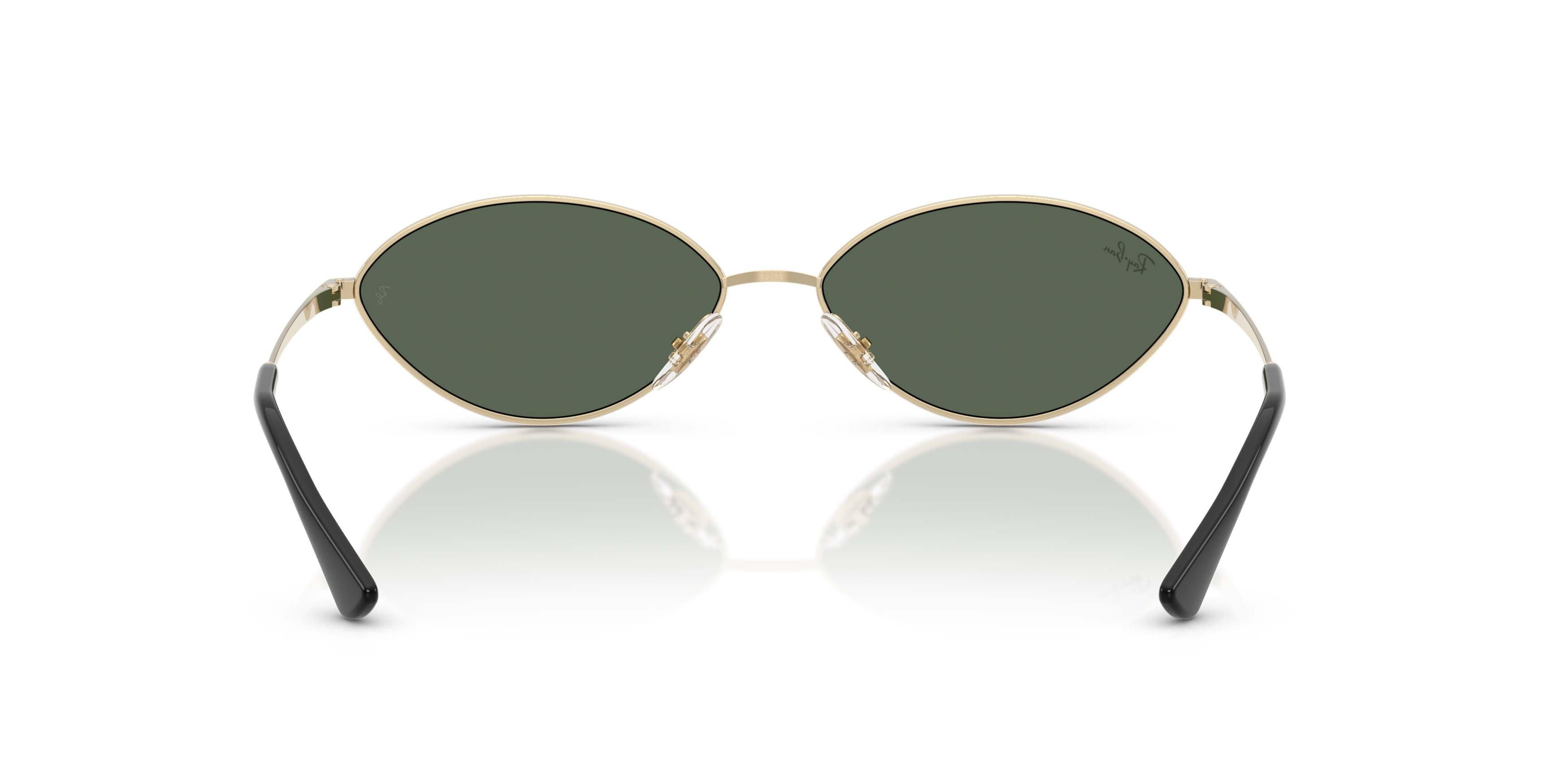 Ray-Ban Kai Bio-Based Dark Green Sunglasses - Pale Gold - GOLD/GREEN