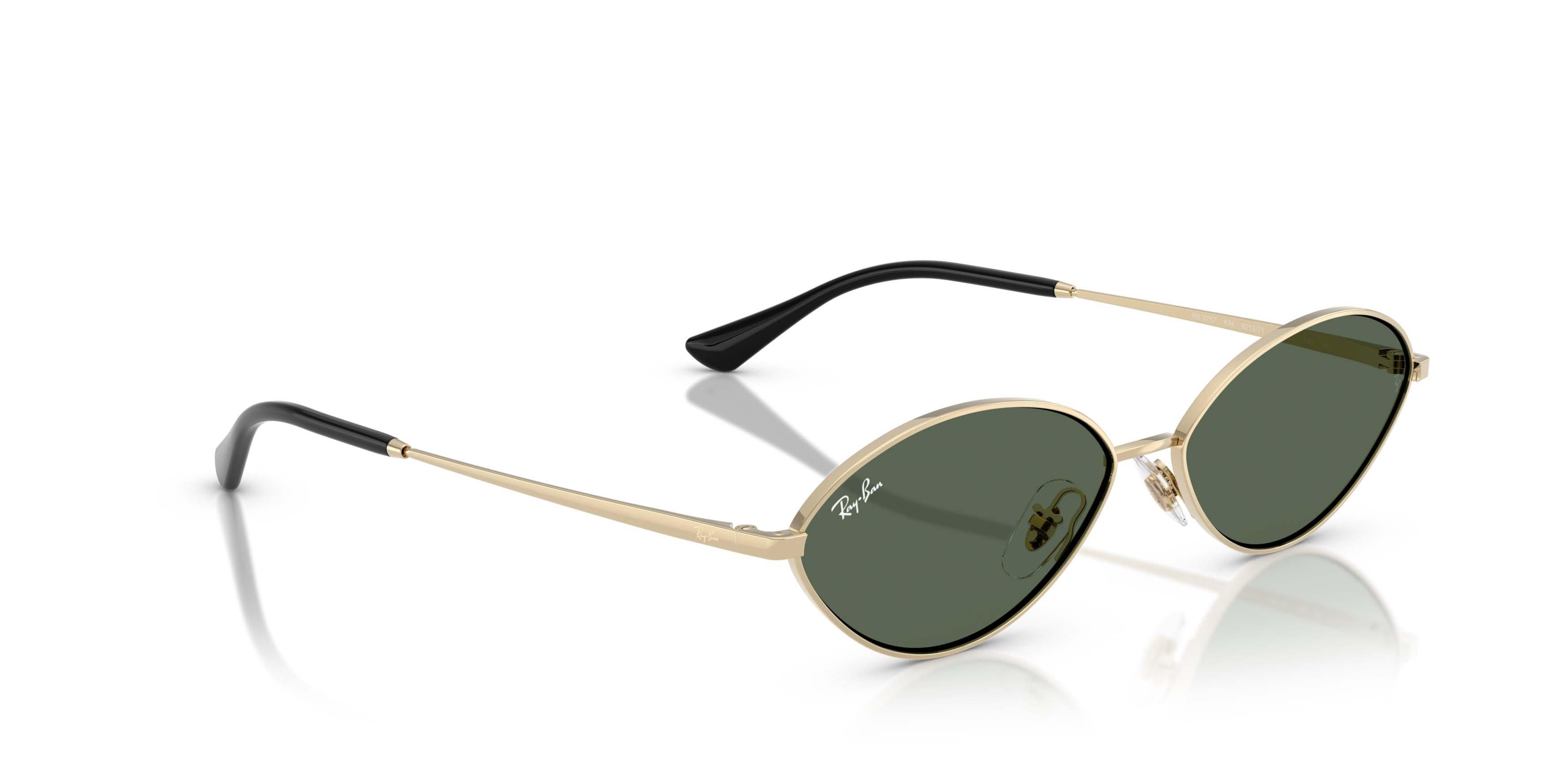 Ray-Ban Kai Bio-Based Dark Green Sunglasses - Pale Gold - GOLD/GREEN