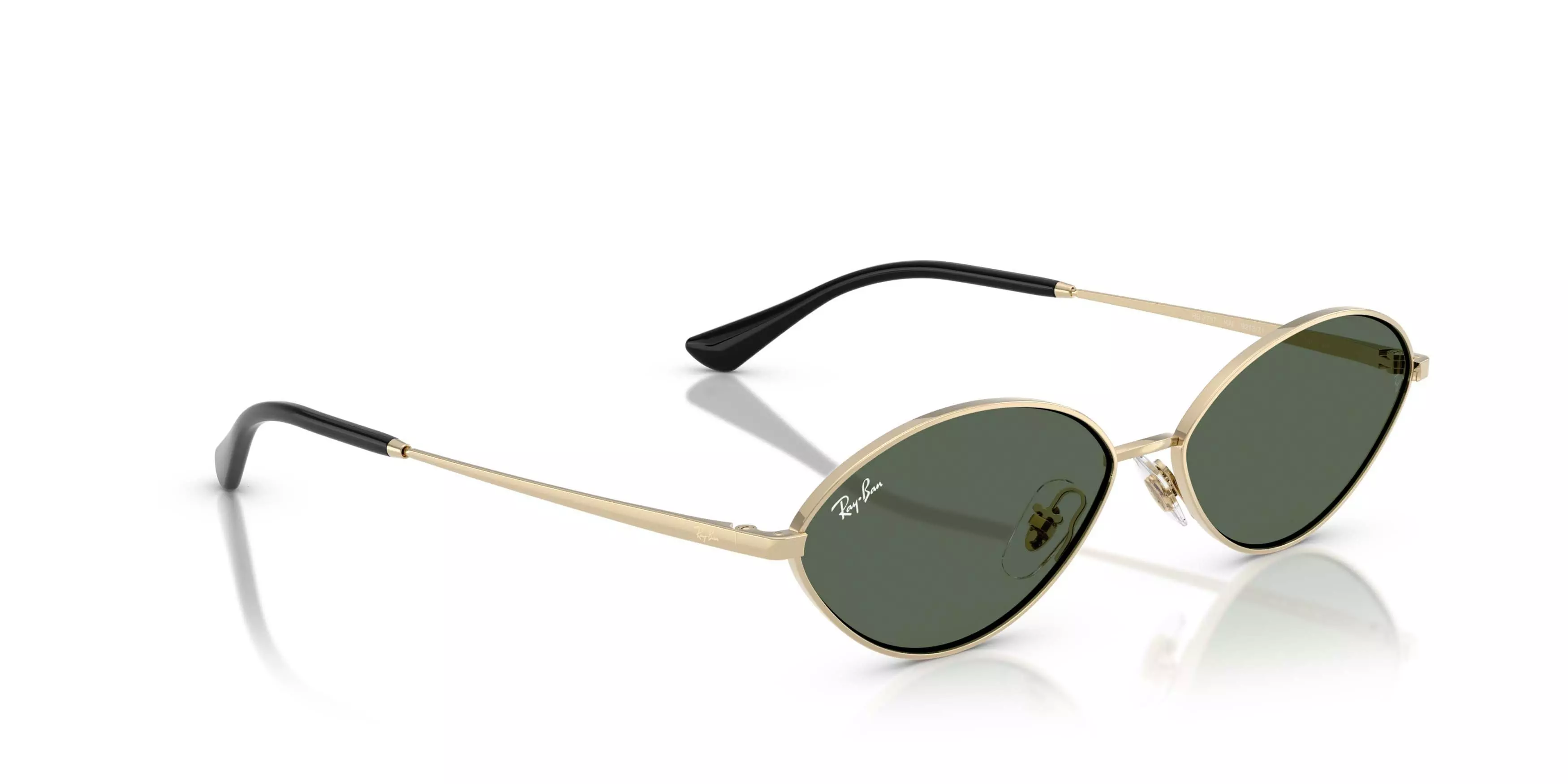 Ray-Ban Kai Bio-Based Dark Green Sunglasses - Pale Gold - GOLD/GREEN