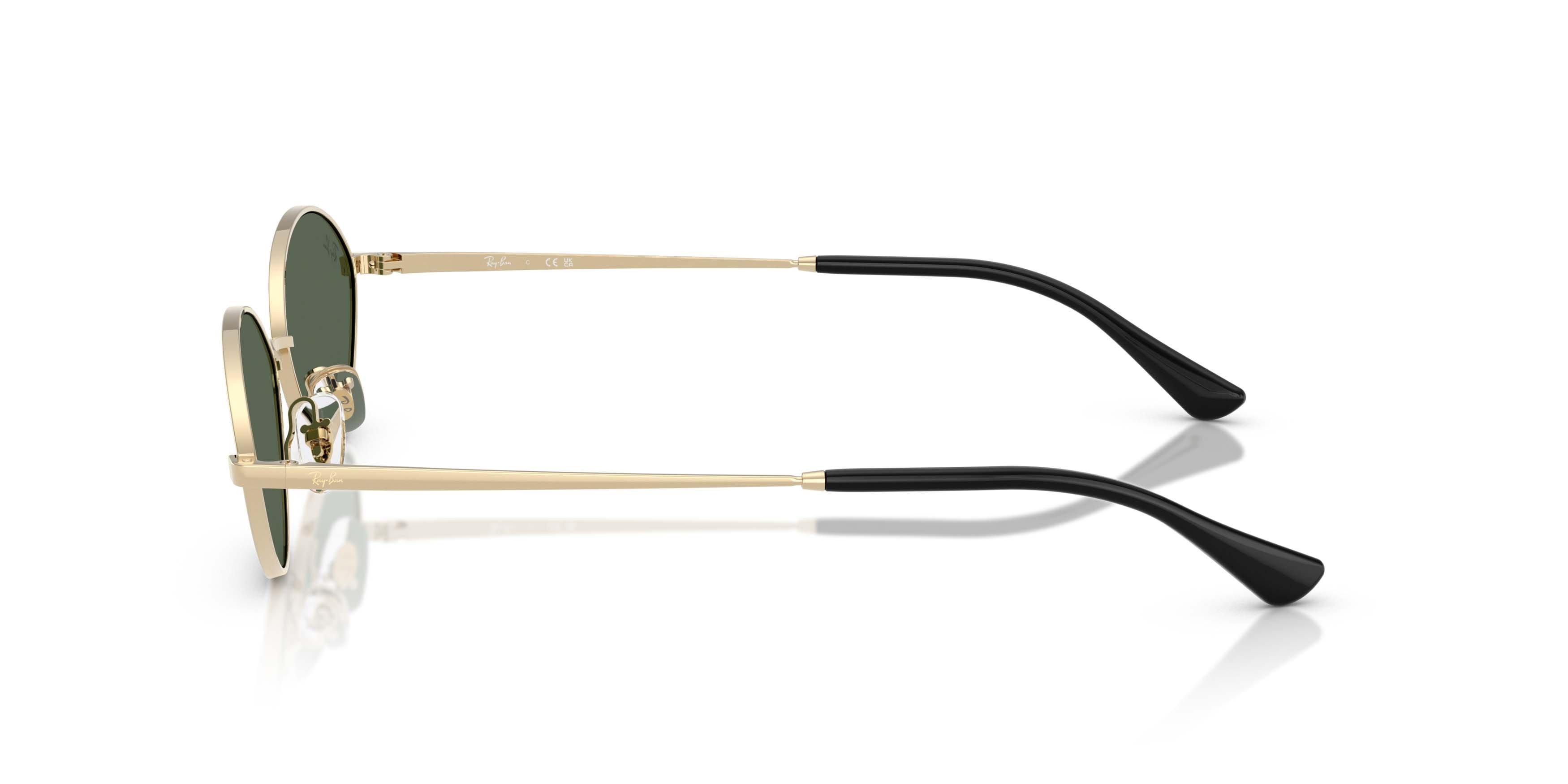 Ray-Ban Kai Bio-Based Dark Green Sunglasses - Pale Gold - GOLD/GREEN