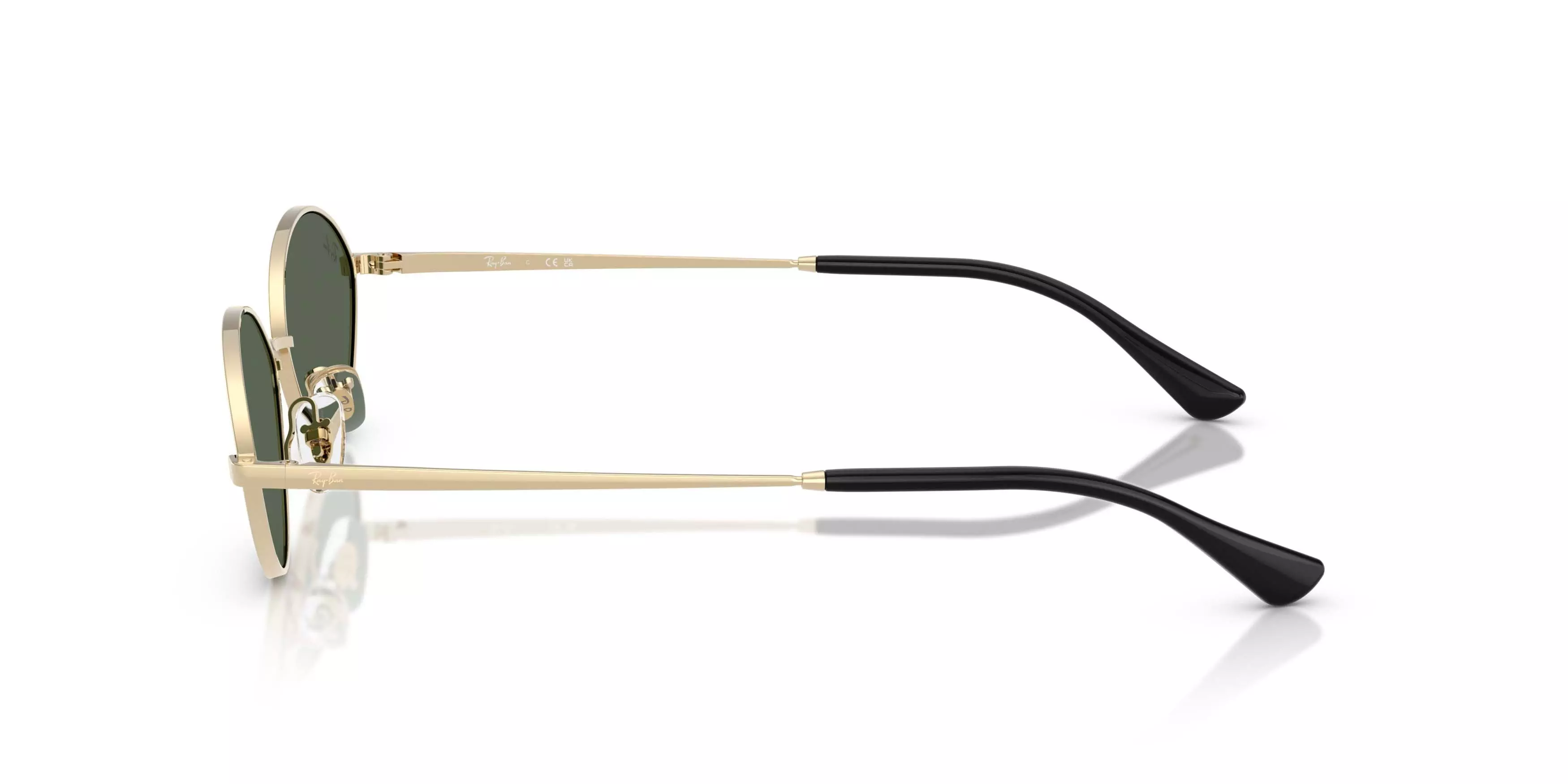 Ray-Ban Kai Bio-Based Dark Green Sunglasses - Pale Gold - GOLD/GREEN