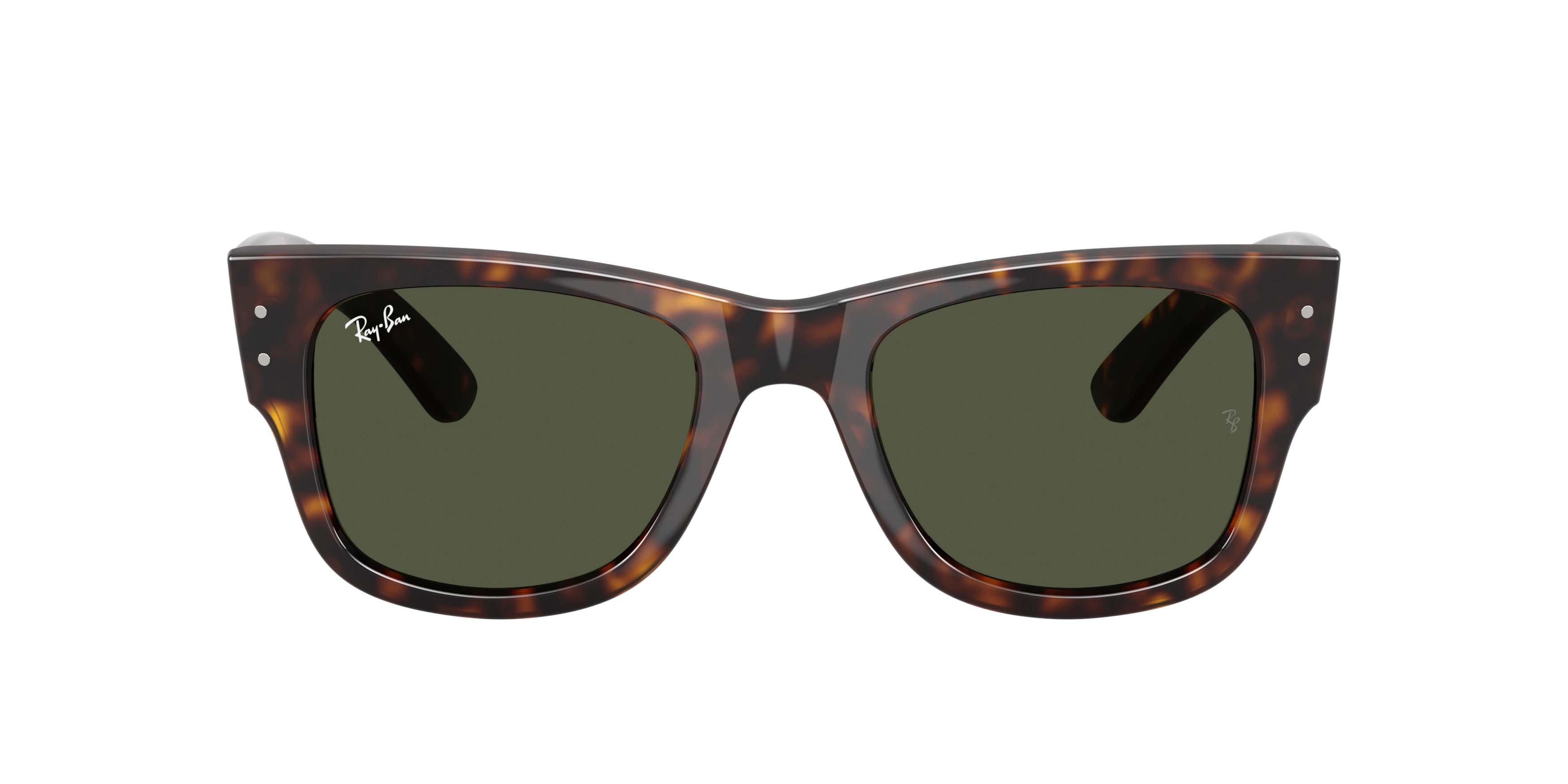 Ray-Ban Mega Wayfarer Green Sunglasses - Havana - BROWN/GREEN