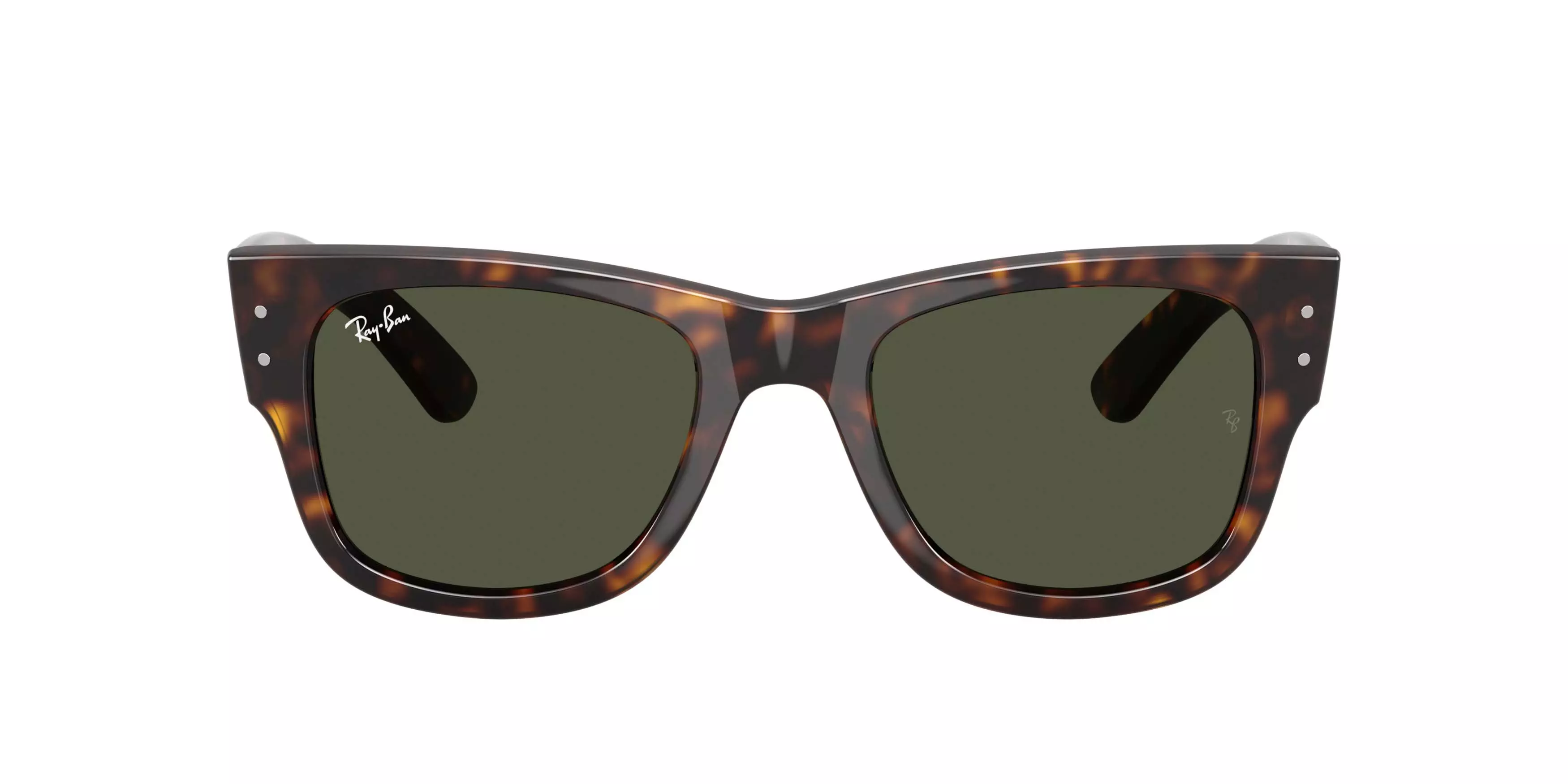 Ray-Ban Mega Wayfarer Green Sunglasses - Havana - BROWN/GREEN