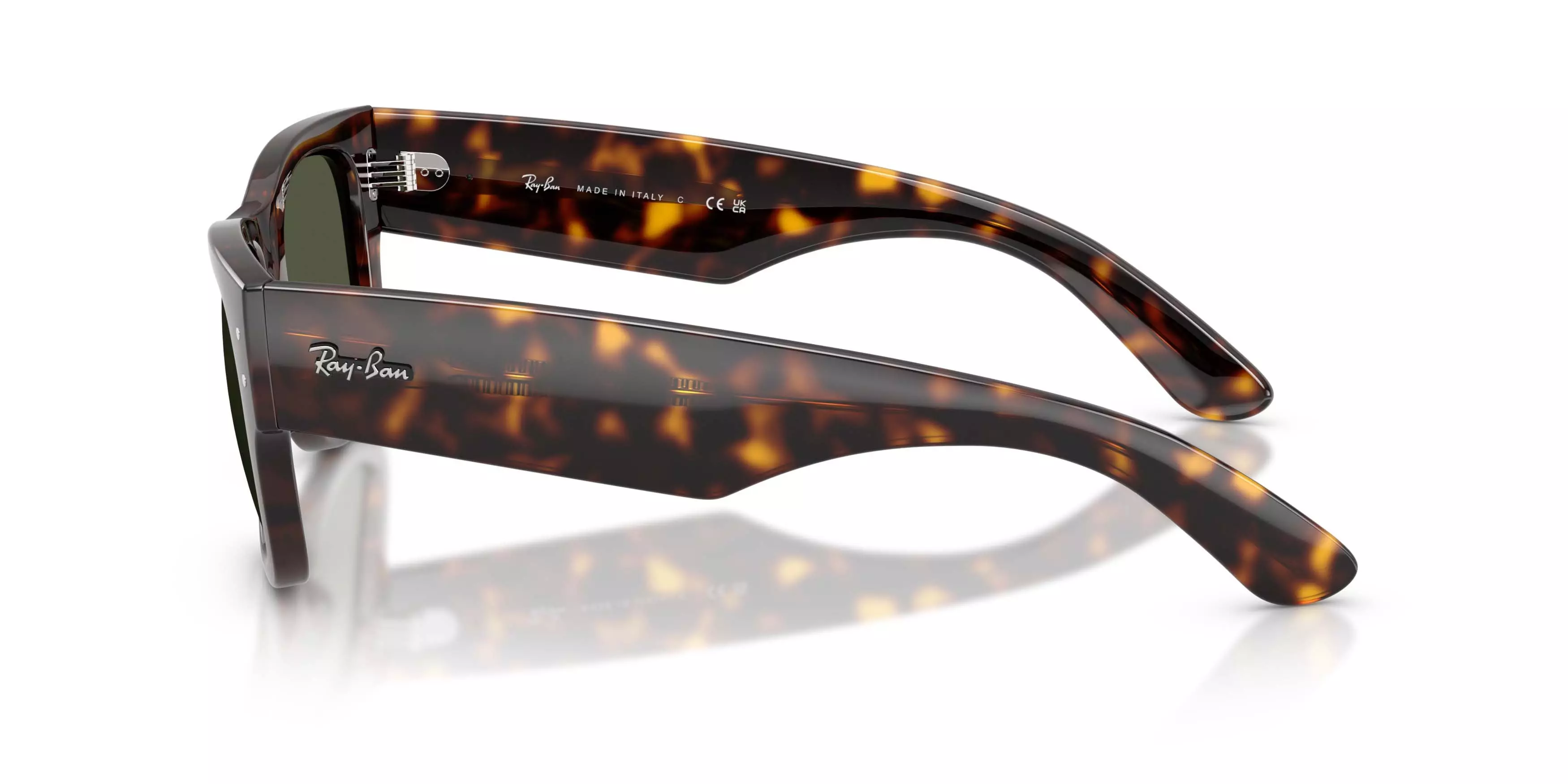 Ray-Ban Mega Wayfarer Green Sunglasses - Havana - BROWN/GREEN