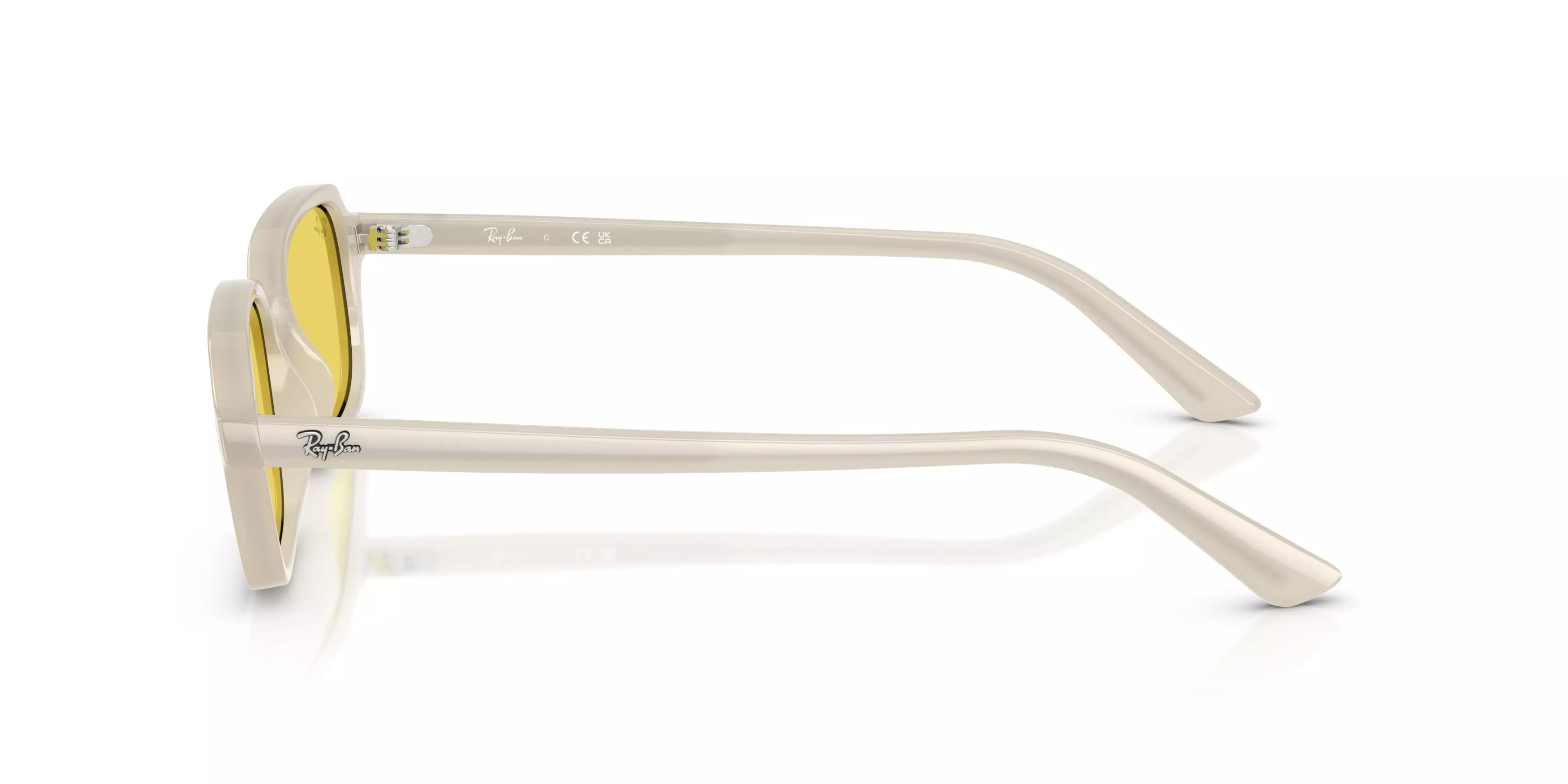 Ray-Ban Zuri Gold Sunglasses - White - WHITE/GOLD