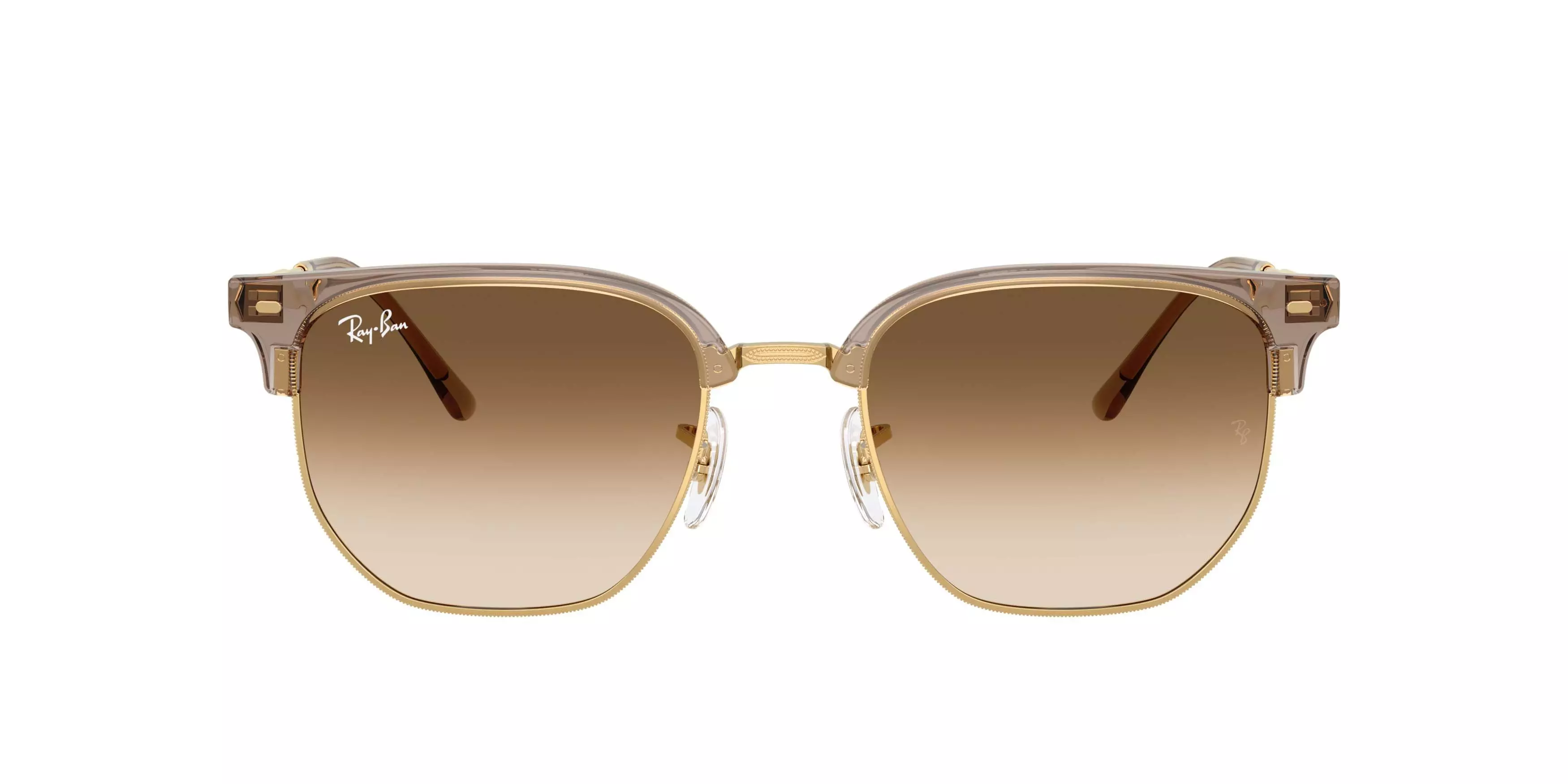 Ray-Ban New Clubmaster Clear Gradient Brown Sunglasses - Transparent Brown on Arista - BROWN