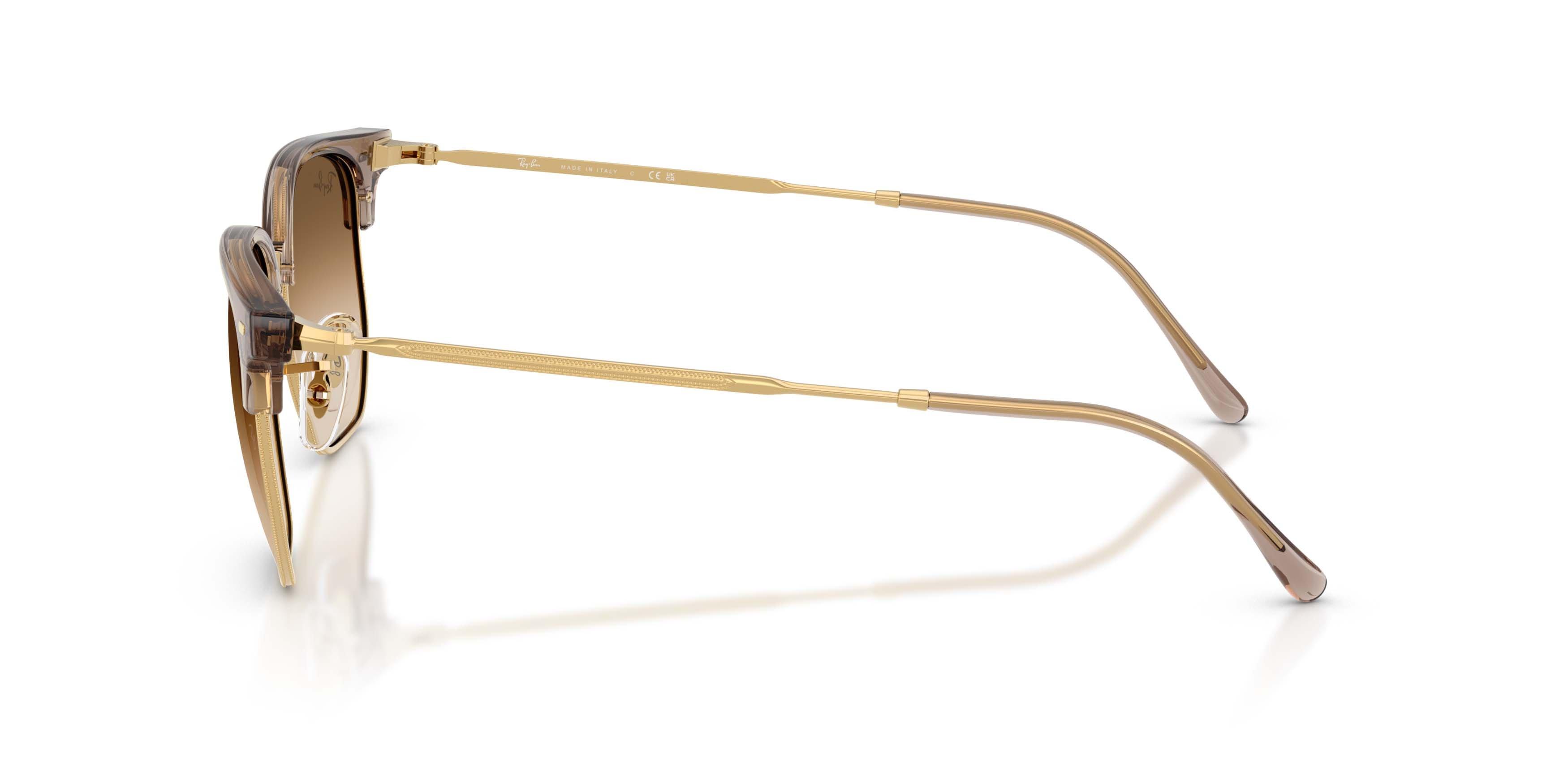 Ray-Ban New Clubmaster Clear Gradient Brown Sunglasses - Transparent Brown on Arista - BROWN