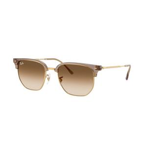 Ray-Ban New Clubmaster Clear Gradient Brown Sunglasses - Transparent Brown on Arista - BROWN