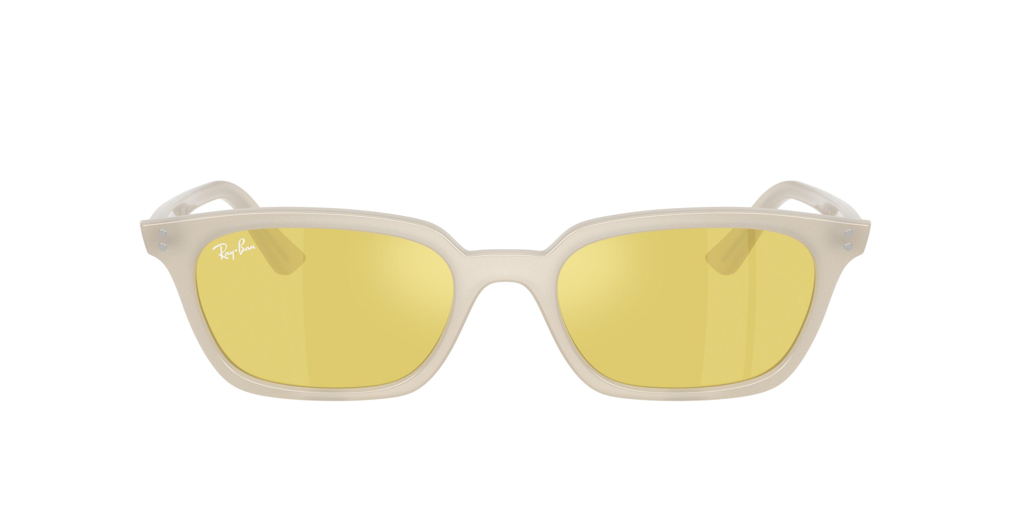 Ray-Ban Zaya Gold Sunglasses - White - WHITE/GOLD Thumbnail View 3