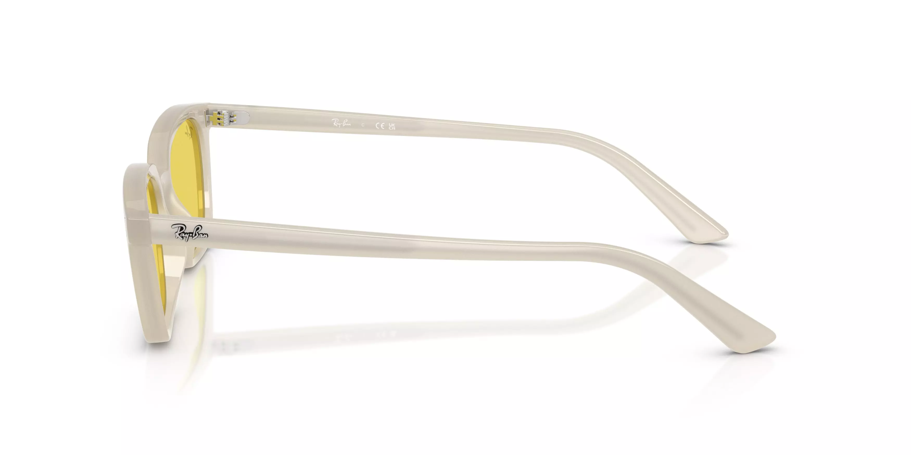 Ray-Ban Zaya Gold Sunglasses - White - WHITE/GOLD