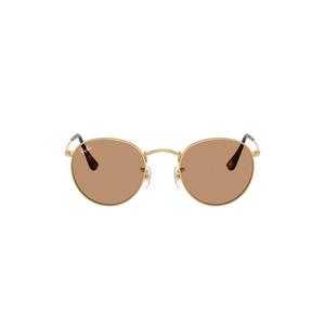 Ray-Ban Round Metal Brown Sunglasses - Polished Arista Gold - GOLD/BROWN