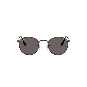 Ray-Ban Round Metal Dark Grey Sunglasses - Black - BLACK/GREY