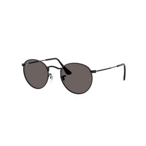 Ray-Ban Round Metal Dark Grey Sunglasses - Black - BLACK/GREY