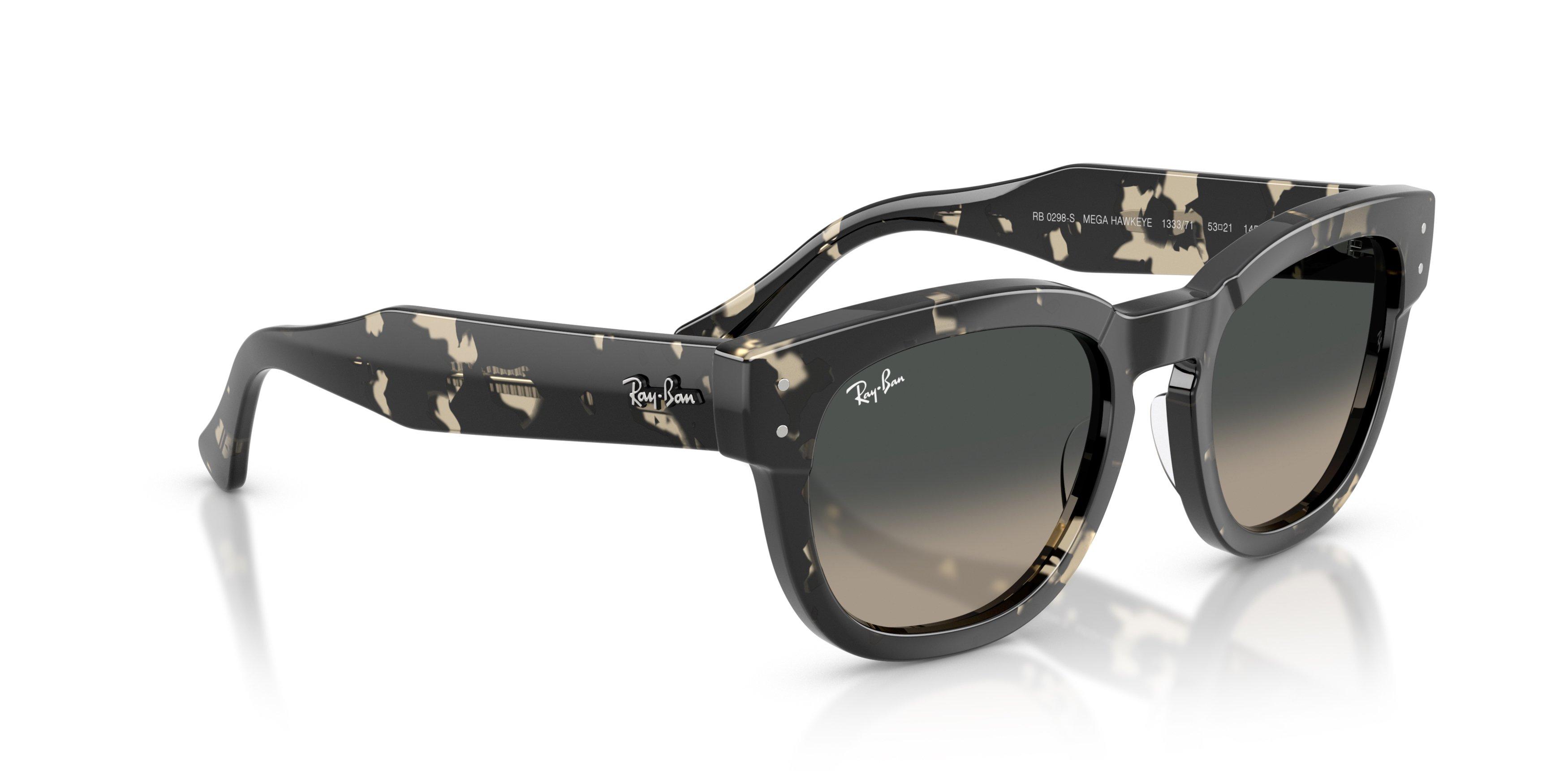 Ray-Ban Mega Hawkeye Grey Gradient Sunglasses - Grey Havana - GREY Thumbnail View 4