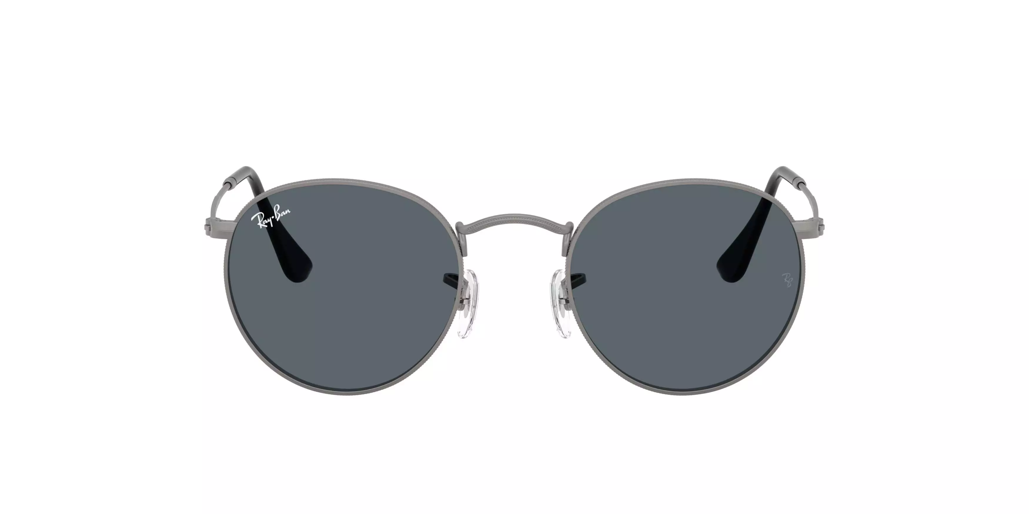 Ray-Ban Round Metal Blue Sunglasses - Gunmetal - GREY/BLUE