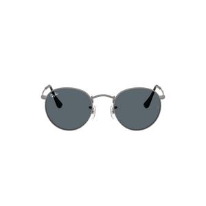 Ray-Ban Round Metal Blue Sunglasses - Gunmetal - GREY/BLUE