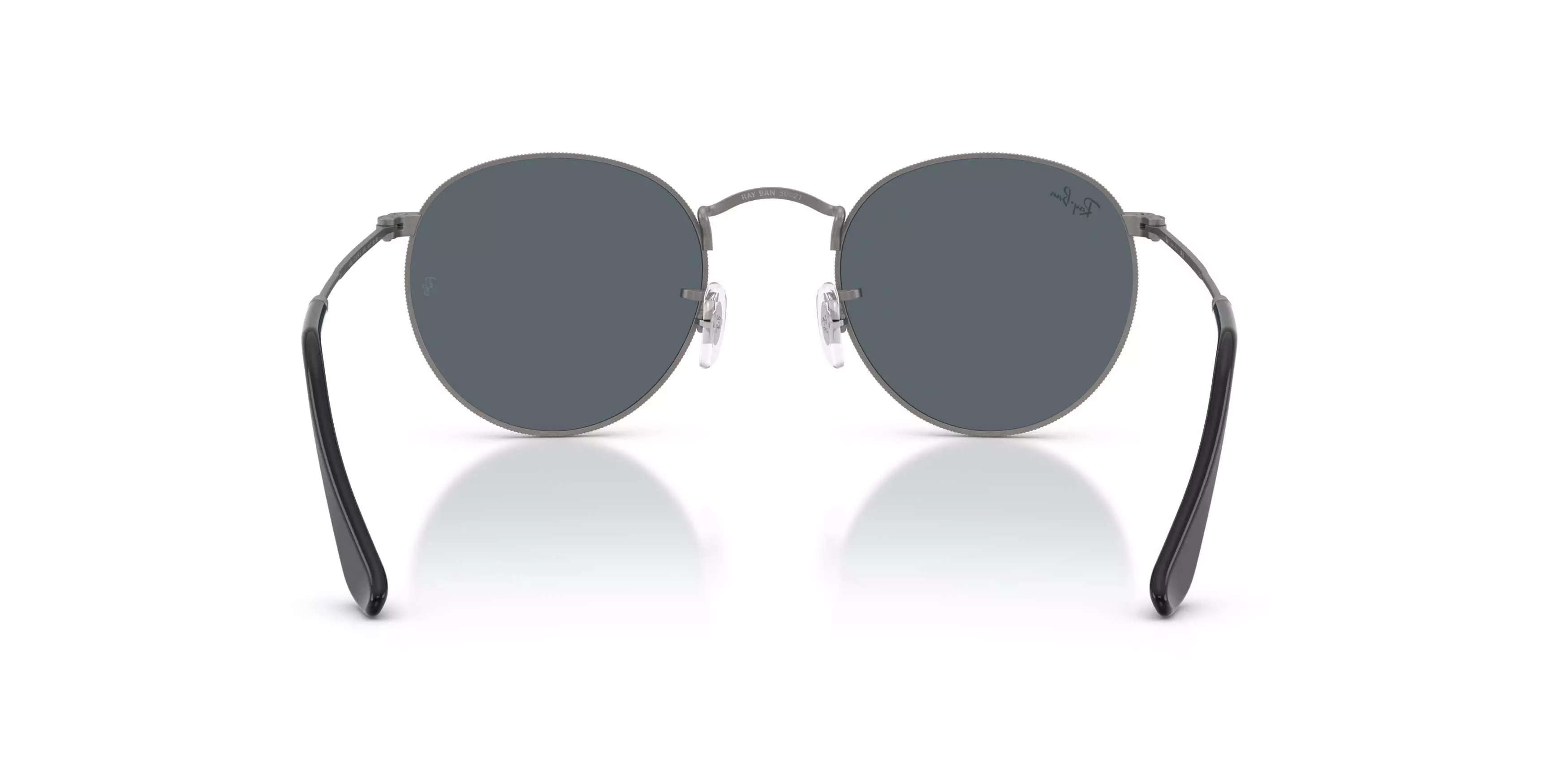 Ray-Ban Round Metal Blue Sunglasses - Gunmetal - GREY/BLUE