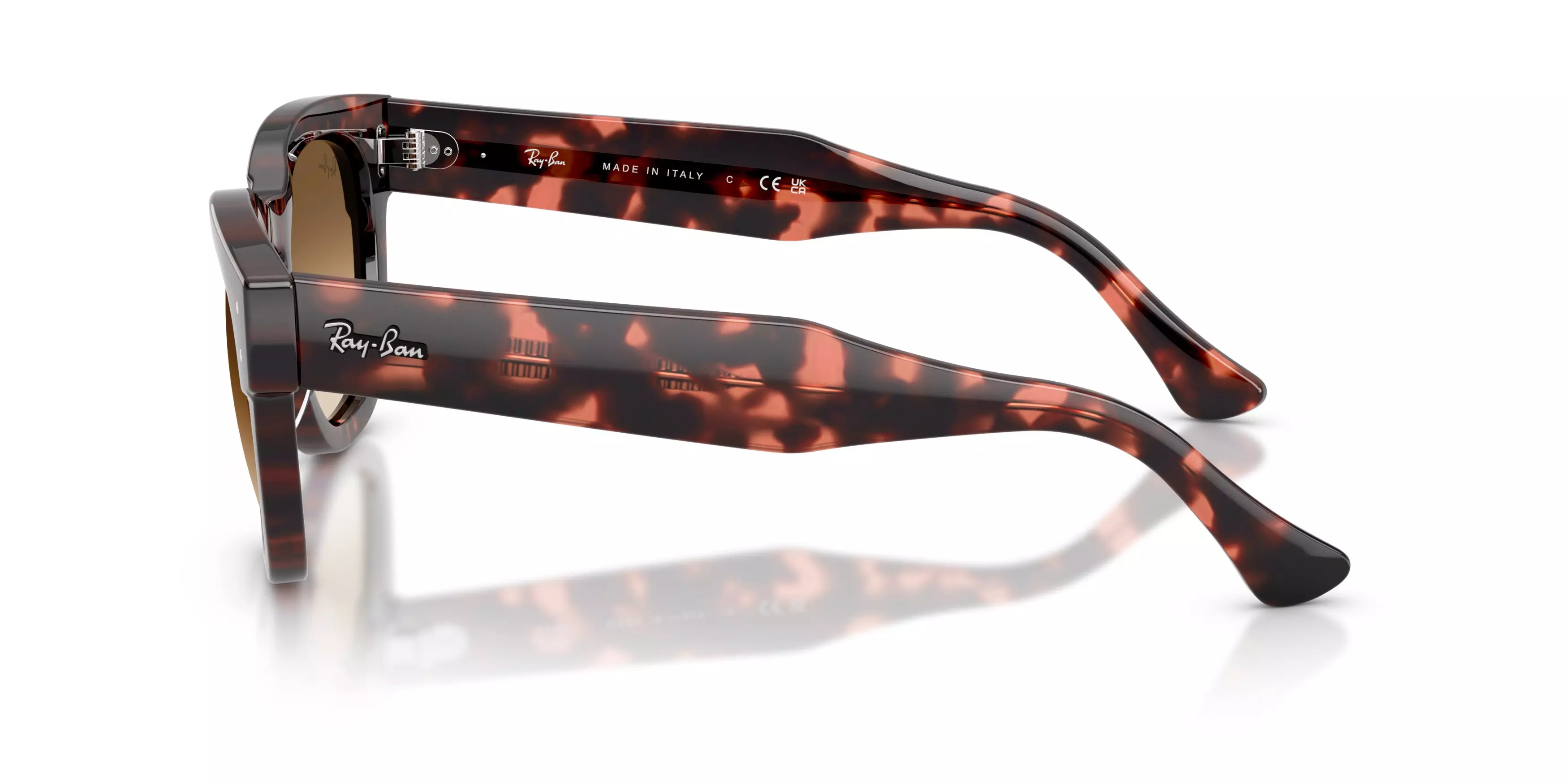 Ray-Ban Mega Hawkeye Brown Gradient Sunglasses - Pink Havana - BROWN