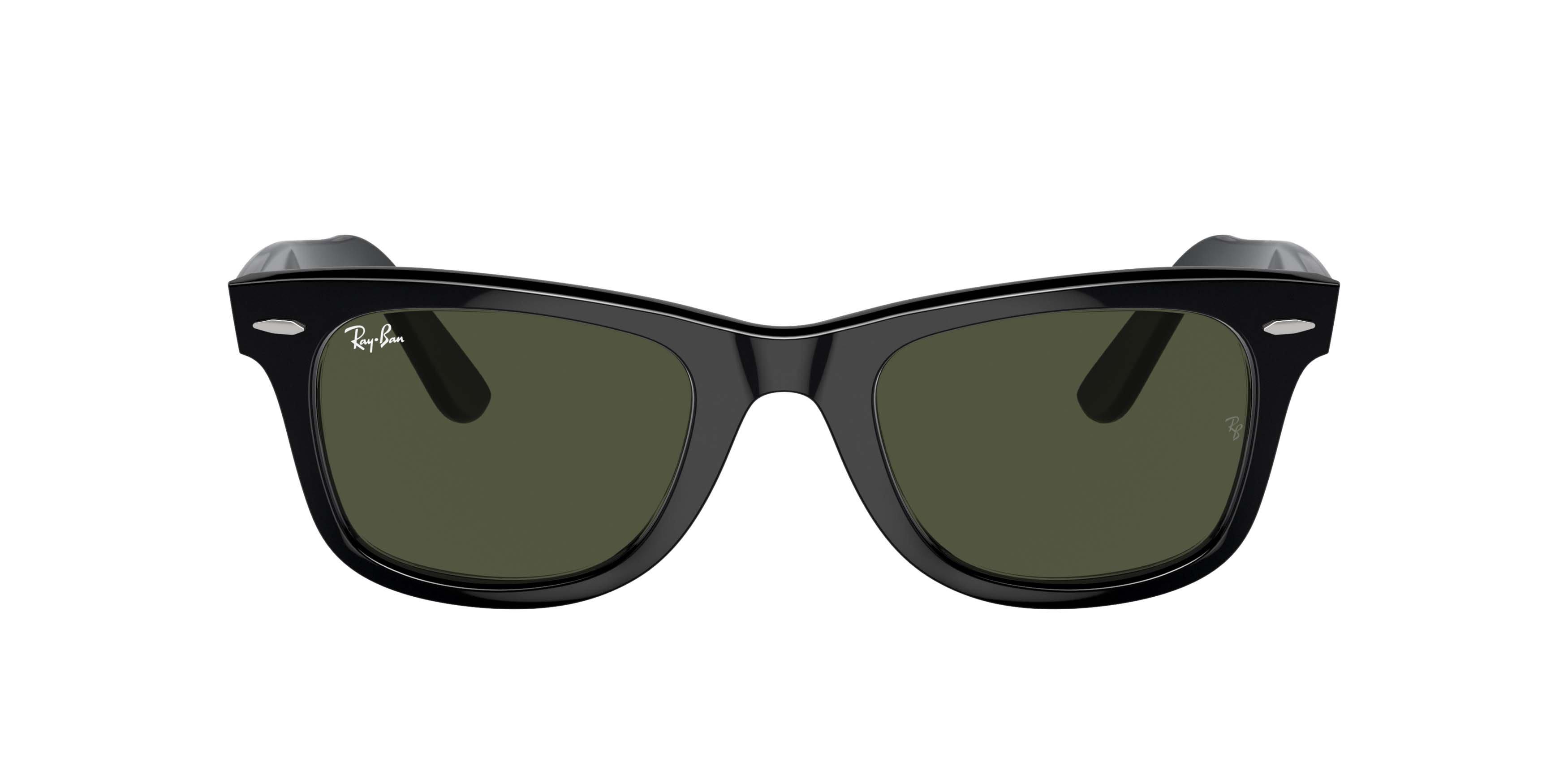 Ray-Ban Original Wayfarer Classic G-15 Green Sunglasses - Black - BLACK/GREEN