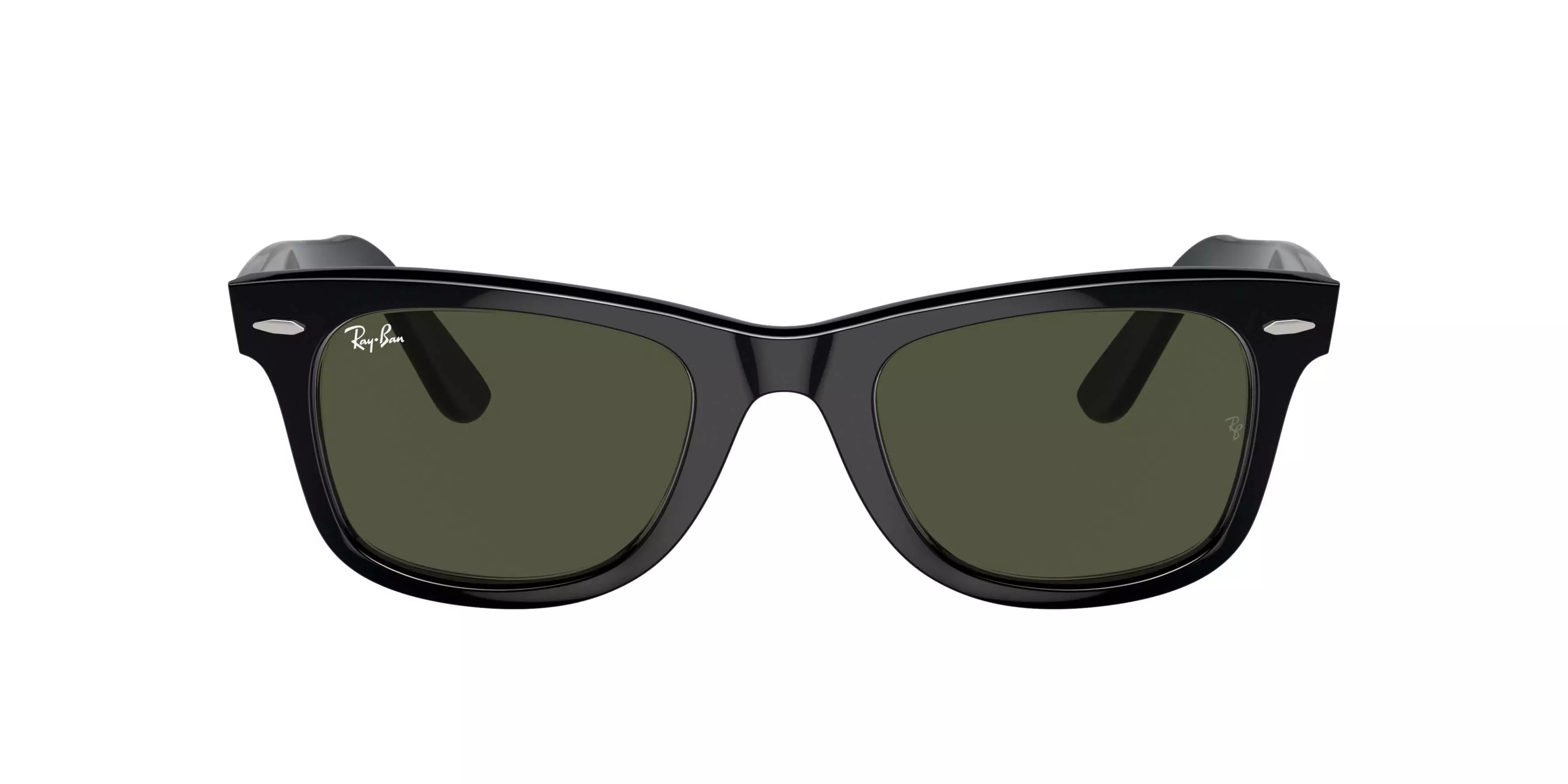 Ray-Ban Original Wayfarer Classic G-15 Green Sunglasses - Black - BLACK/GREEN