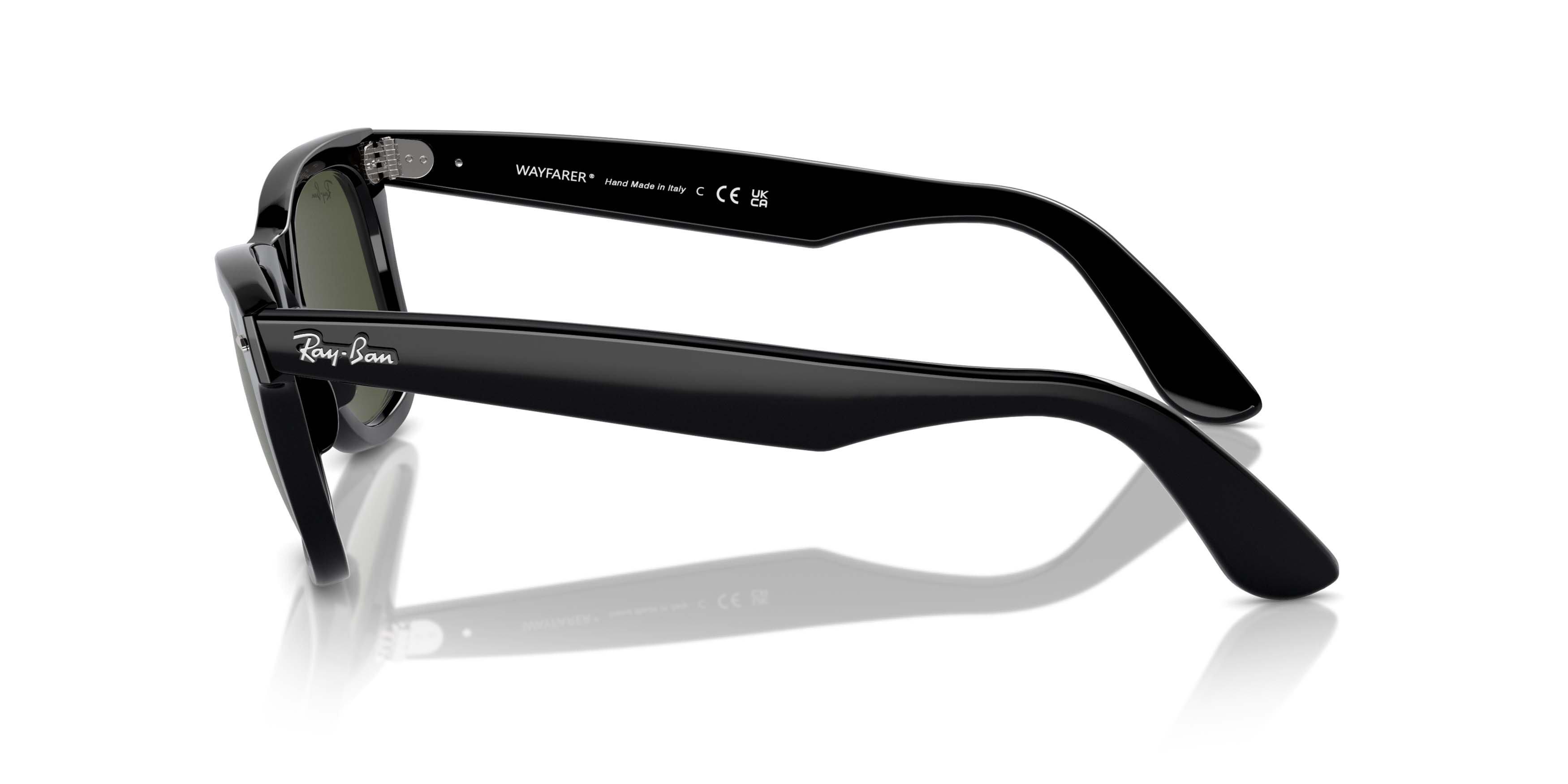 Ray-Ban Original Wayfarer Classic G-15 Green Sunglasses - Black - BLACK/GREEN