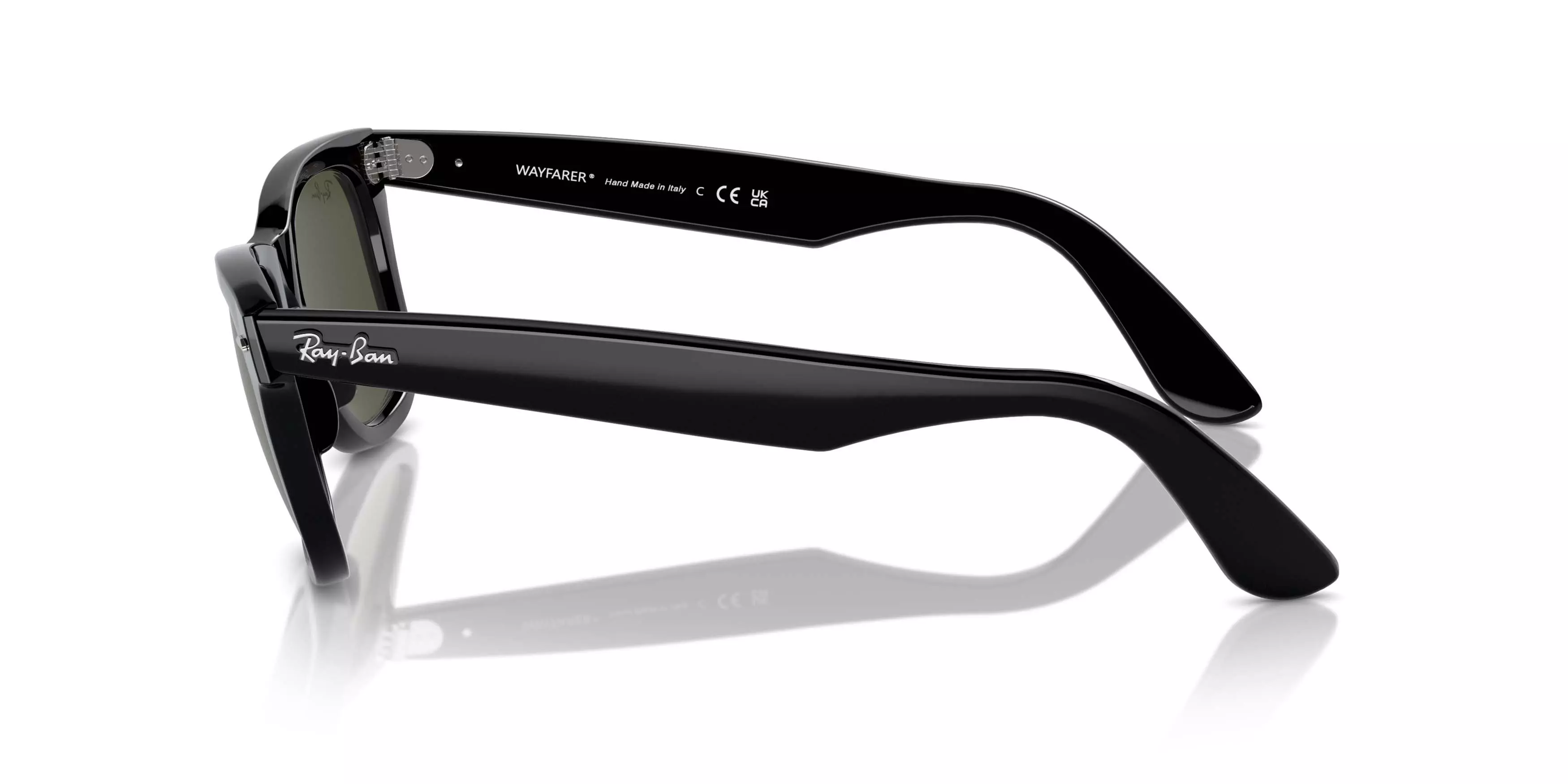 Ray-Ban Original Wayfarer Classic G-15 Green Sunglasses - Black - BLACK/GREEN