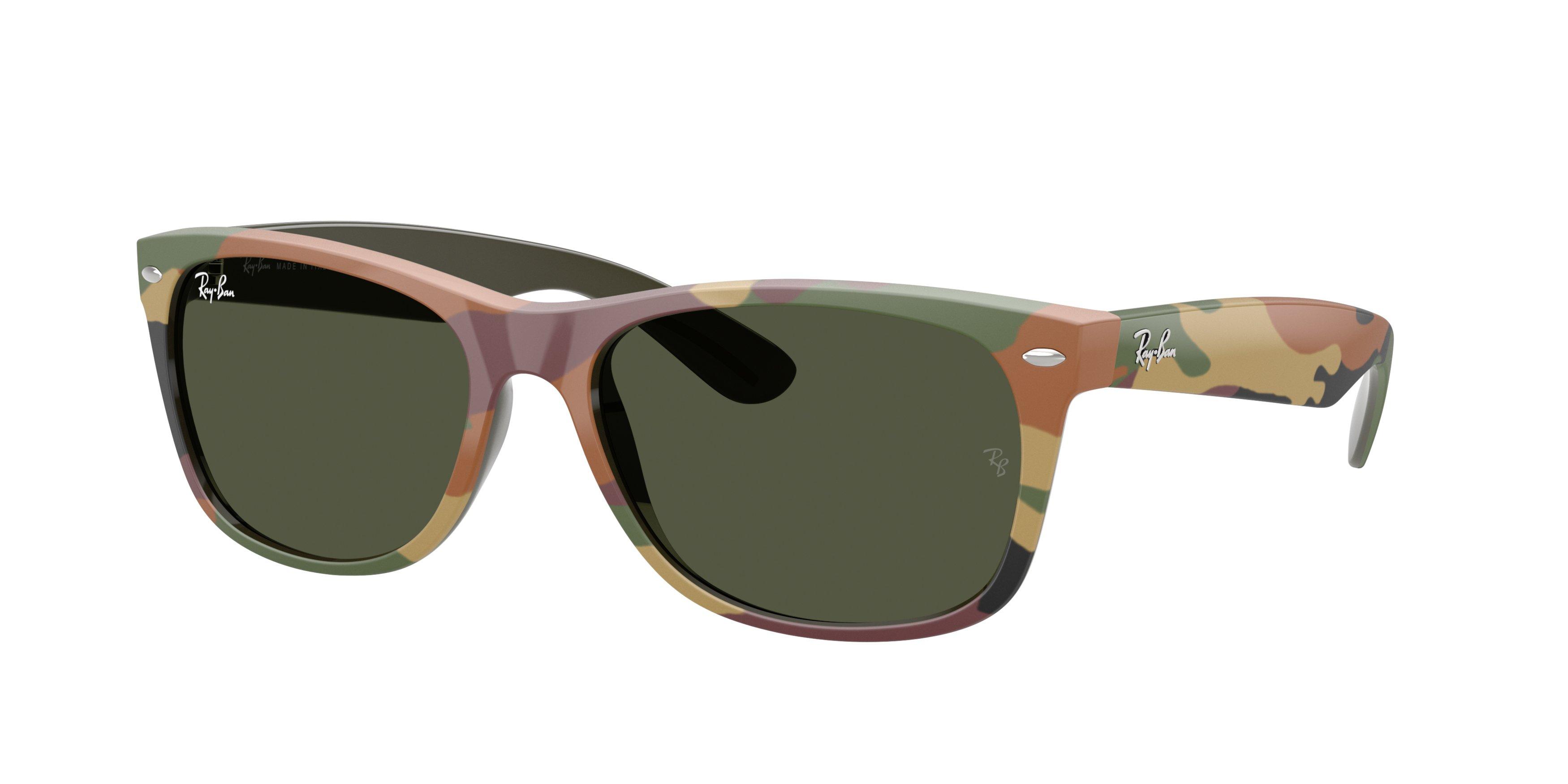 Ray-Ban New Wayfarer Classic Green Sunglasses - Camo - CAMO/GREEN Thumbnail View 1