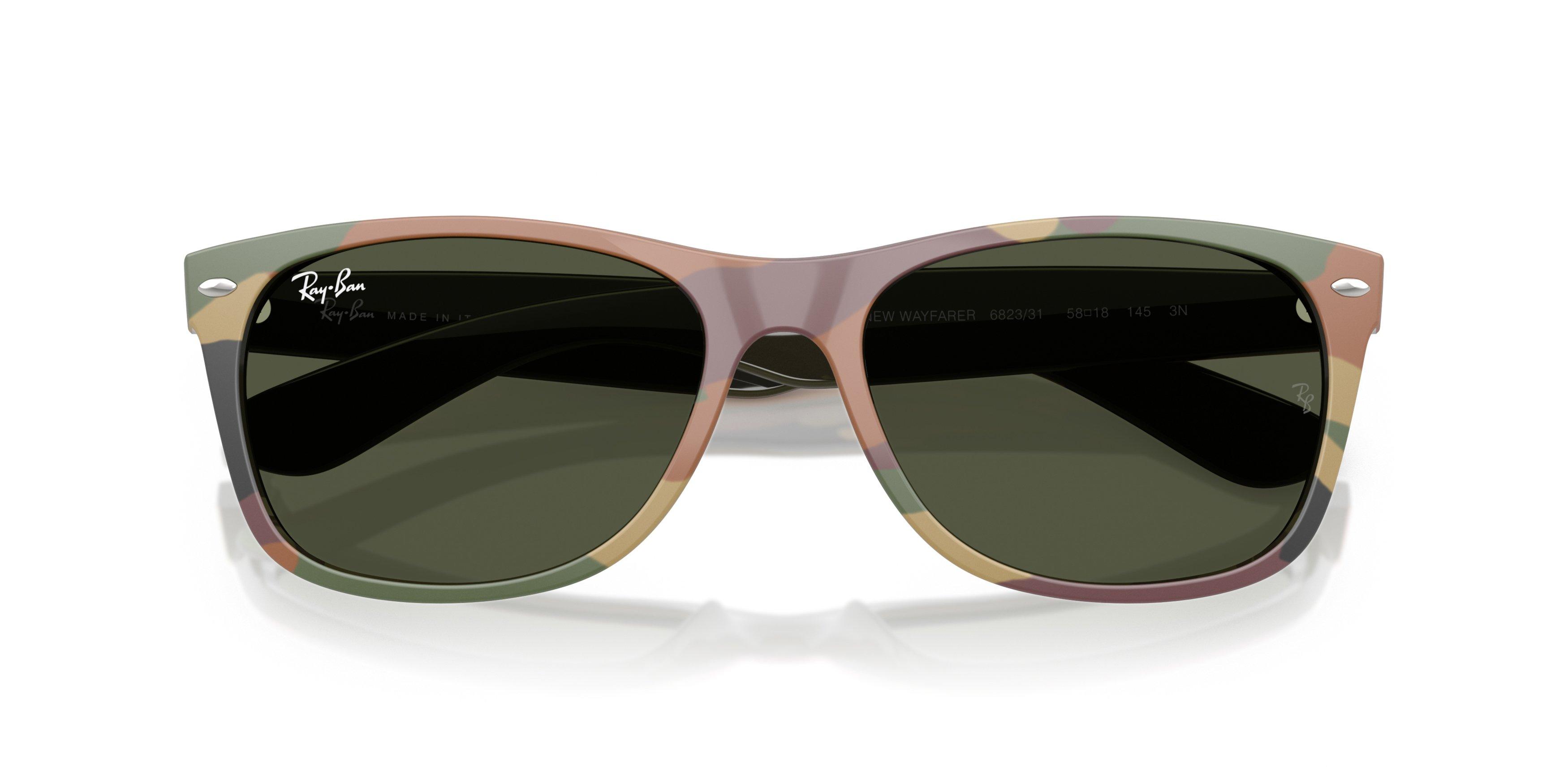 Ray-Ban New Wayfarer Classic Green Sunglasses - Camo - CAMO/GREEN Thumbnail View 5