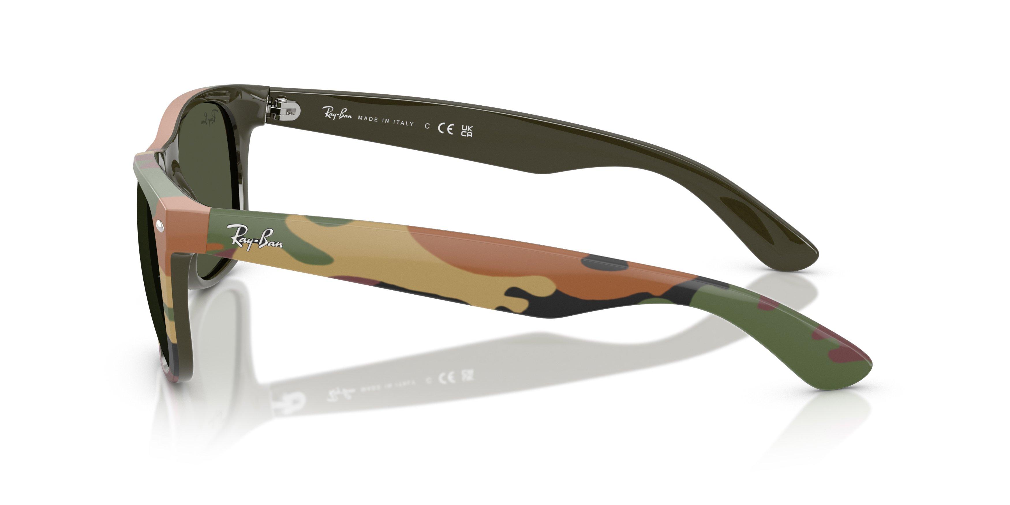Ray-Ban New Wayfarer Classic Green Sunglasses - Camo - CAMO/GREEN Thumbnail View 6