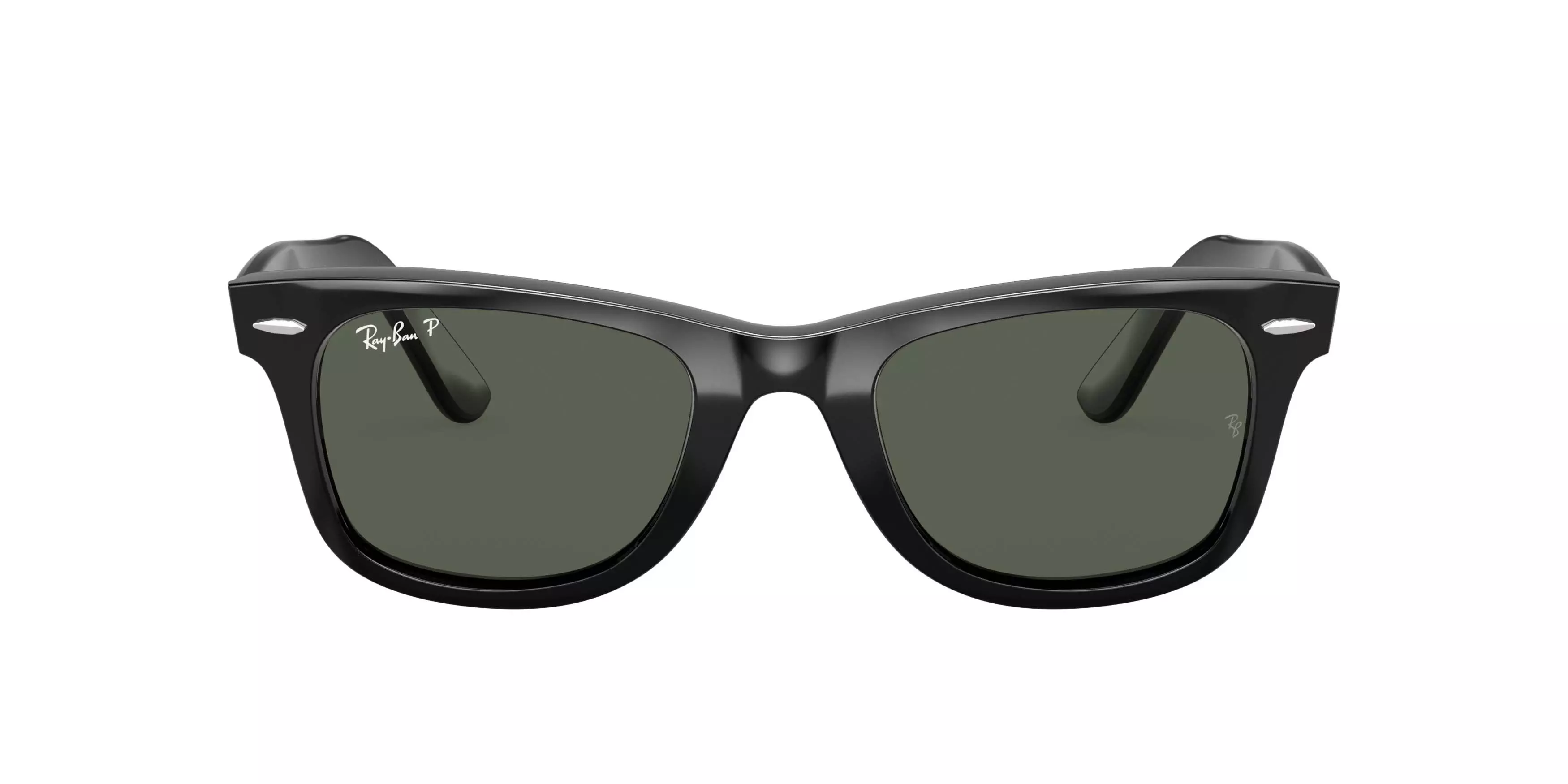 Ray-Ban Original Wayfarer Classic Green Polarized Sunglasses - Black - BLACK/GREEN