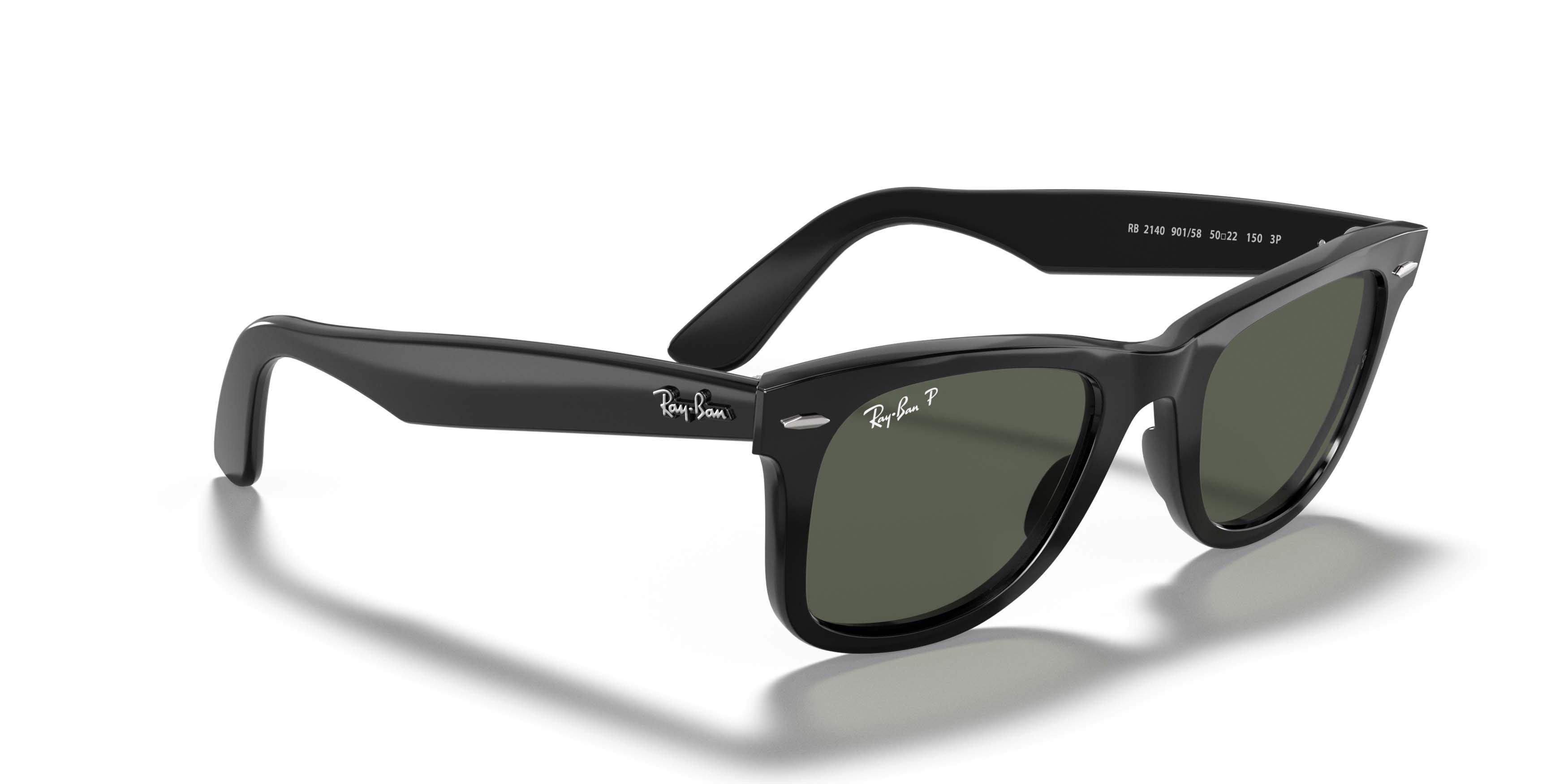 Ray-Ban Original Wayfarer Classic Green Polarized Sunglasses - Black - BLACK/GREEN