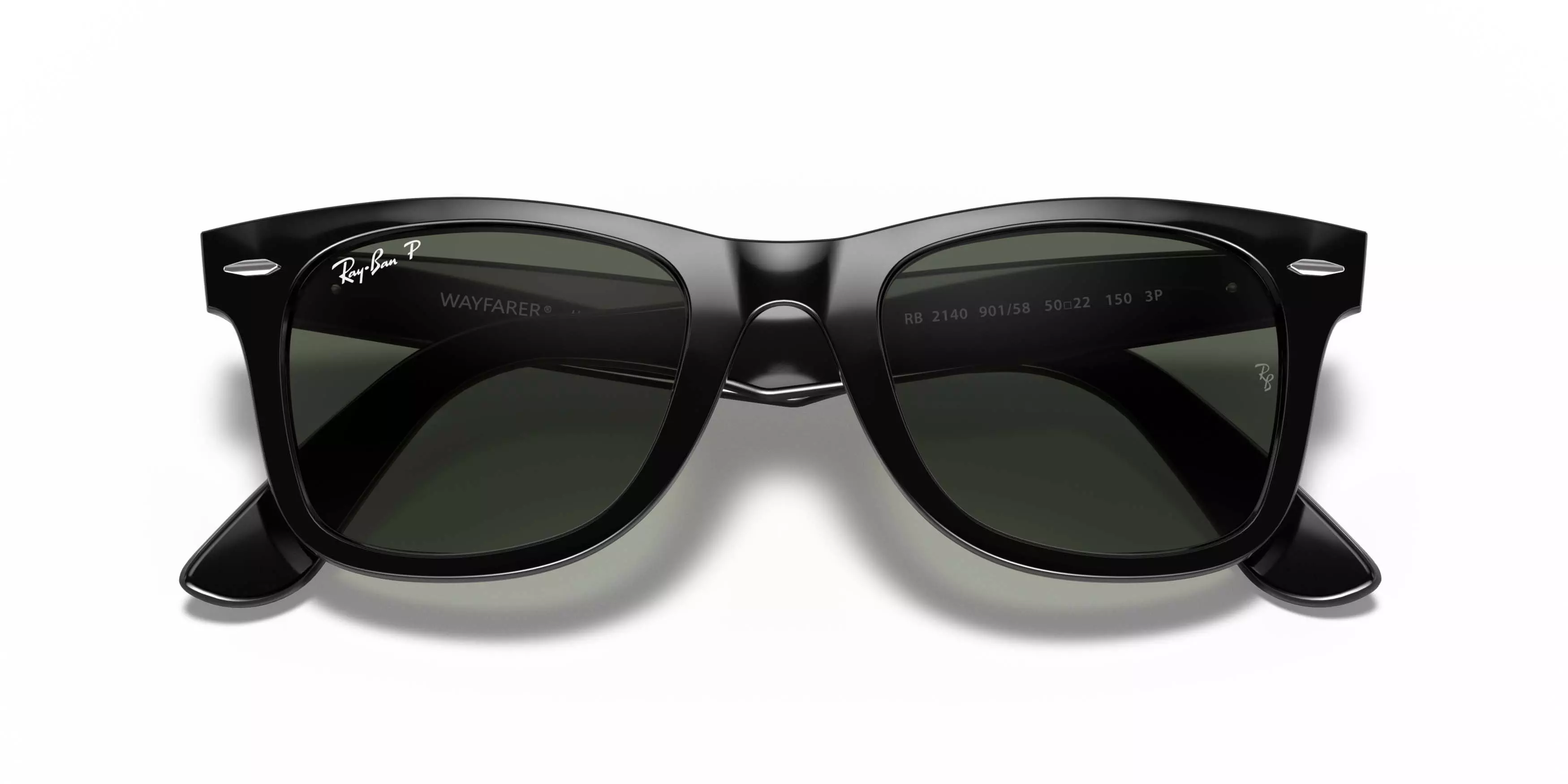 Ray-Ban Original Wayfarer Classic Green Polarized Sunglasses - Black - BLACK/GREEN