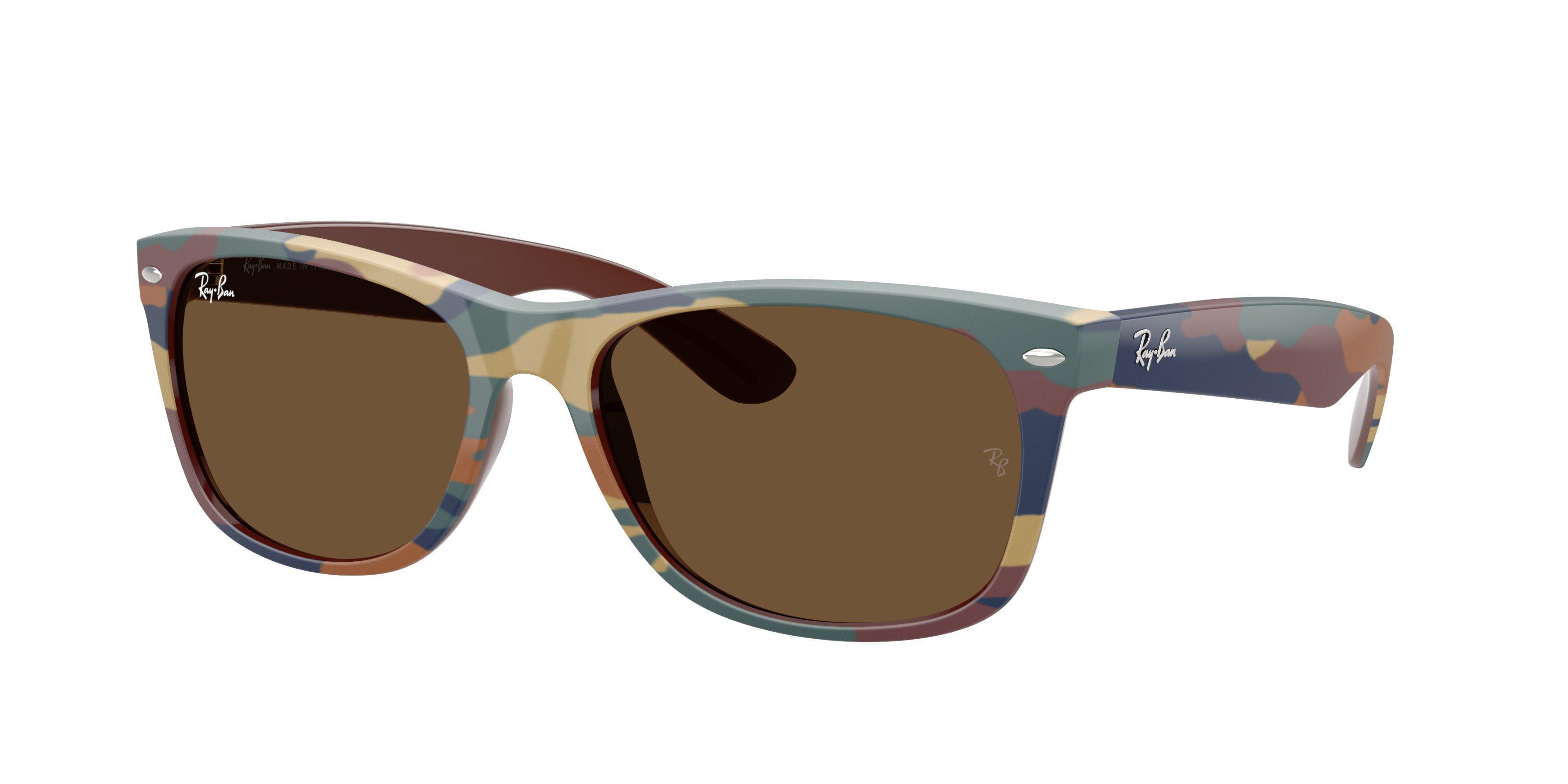 Ray-Ban New Wayfarer Classic Brown Sunglasses - Camo - CAMO/BROWN Thumbnail View 1